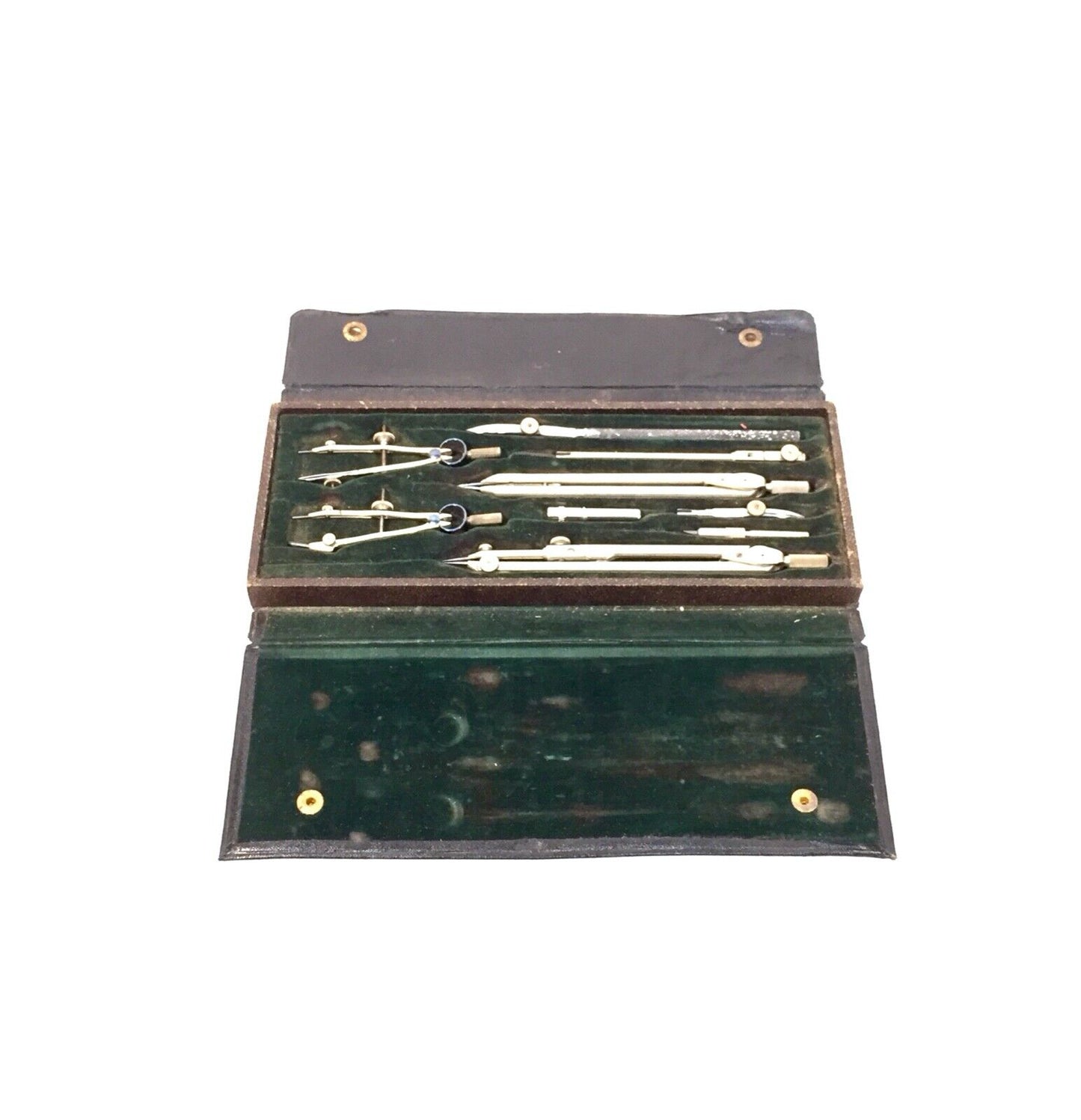 Antique Cased Draughtsman's Architect Drawing Set / Complete / Vintage