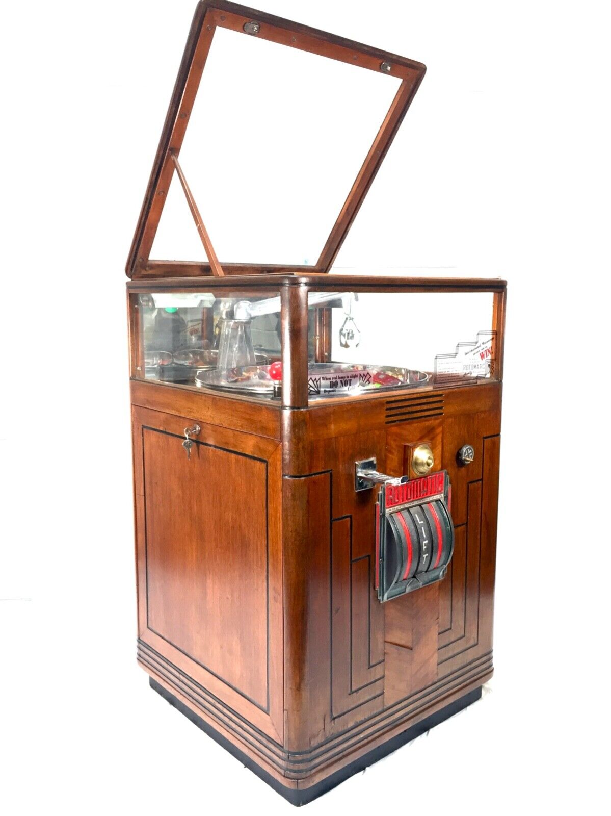 Antique 1930s Rotomatic Coin Operated Arcade Machine By Mutoscope Reel Working