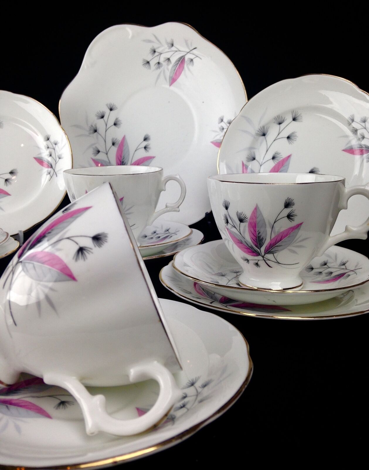 Royal Stuart Vintage Tea Set / Afternoon Tea / Pink And White Floral / Tea Cups