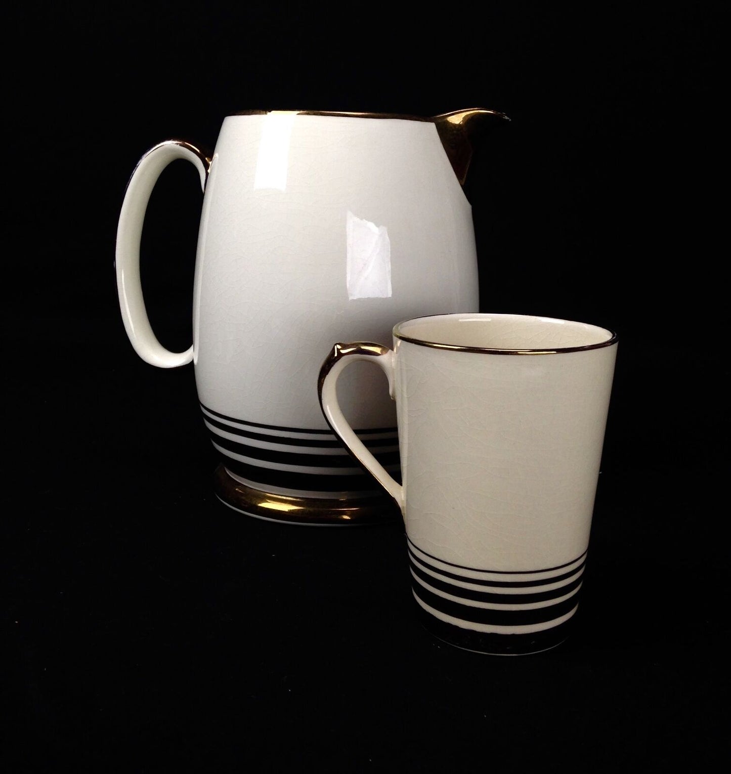 Vintage Grays Pottery 1950's Jug And Cup Set RARE colour 1 only By Nancy Cooke