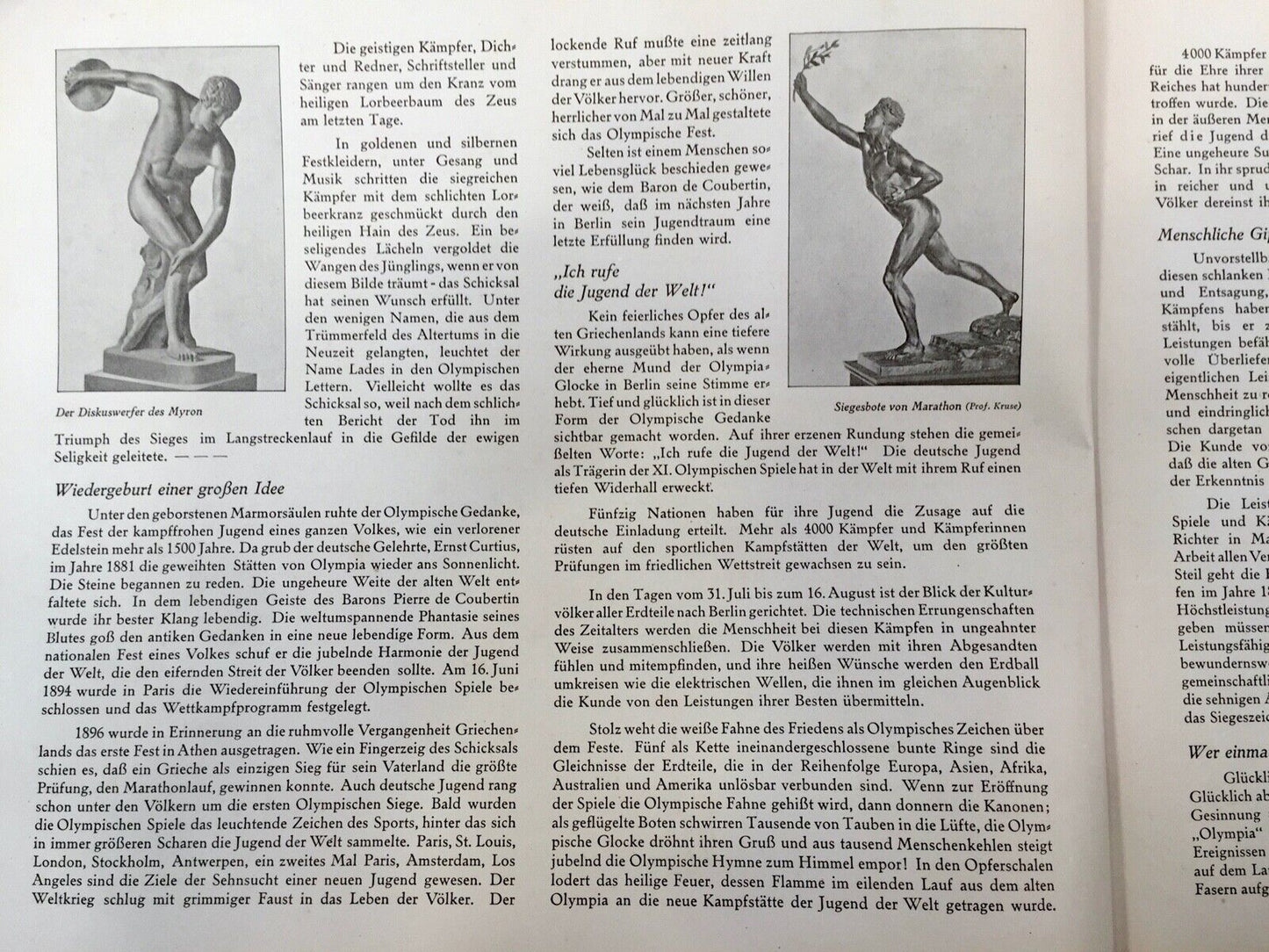 Antique German 1936 Olympics Cigarette Card Book / Magazine Sporting Memorabilia