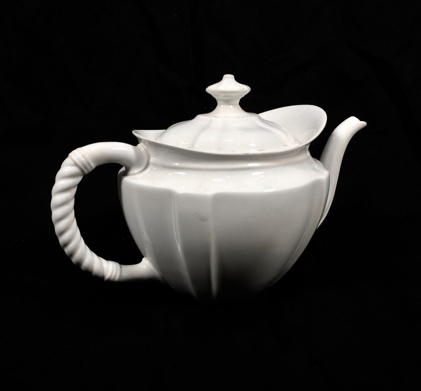 Antique Royal Crown Derby - Surrey White Utility Ware Tea Set for 6 People c1945