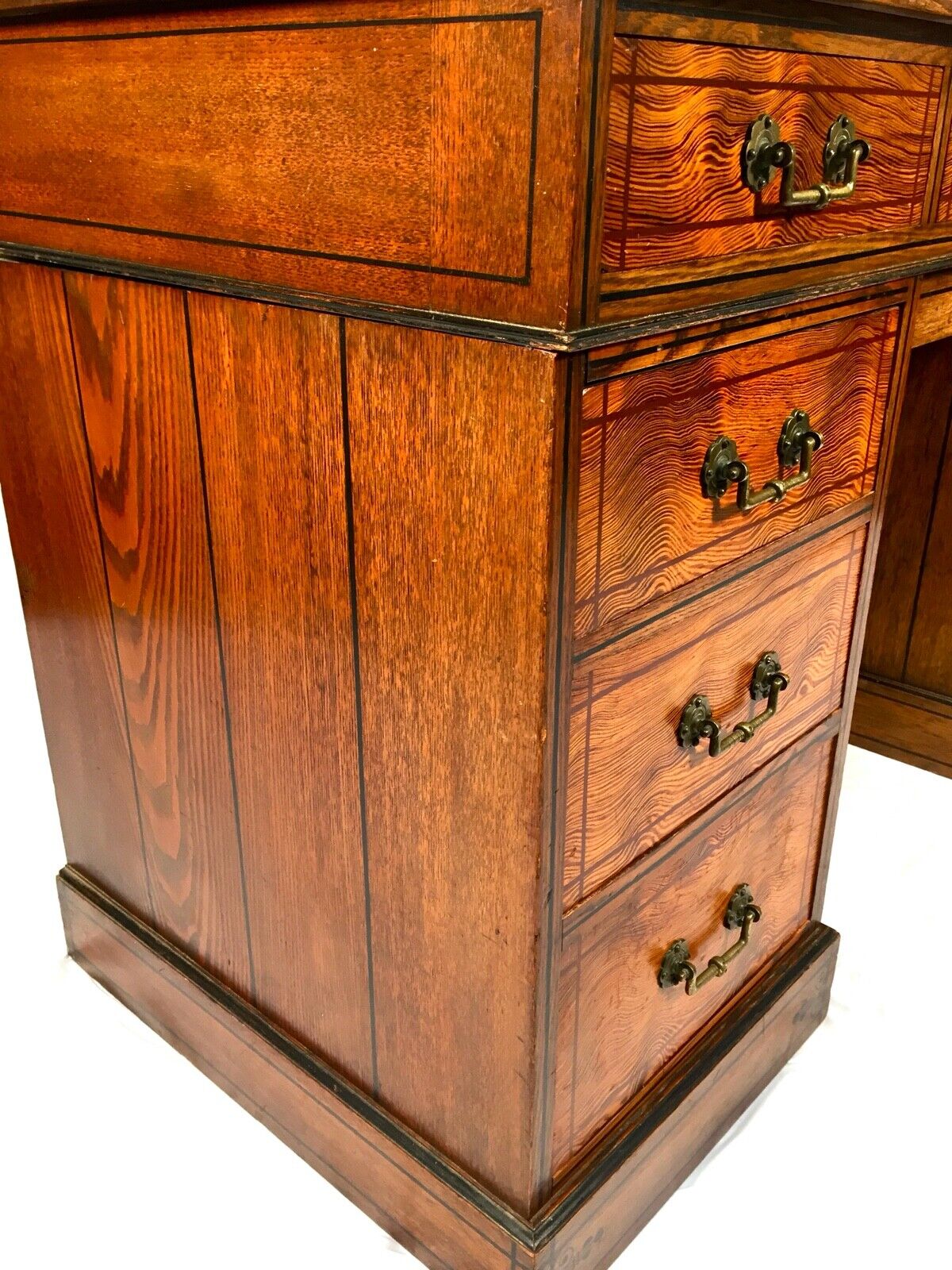 Antique Victorian Pedestal Desk by Gillows Of Lancaster Aesthetic Movement c1890