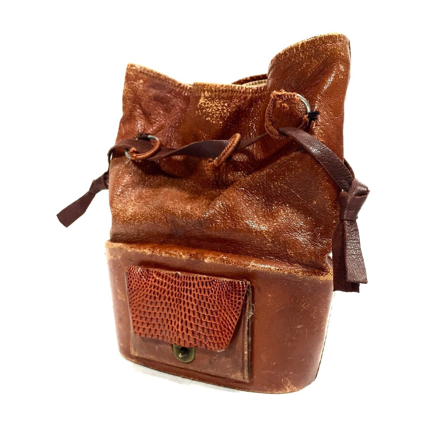 Antique 19th Century Opera Glasses In Rare Leather Bag / Case / Binoculars