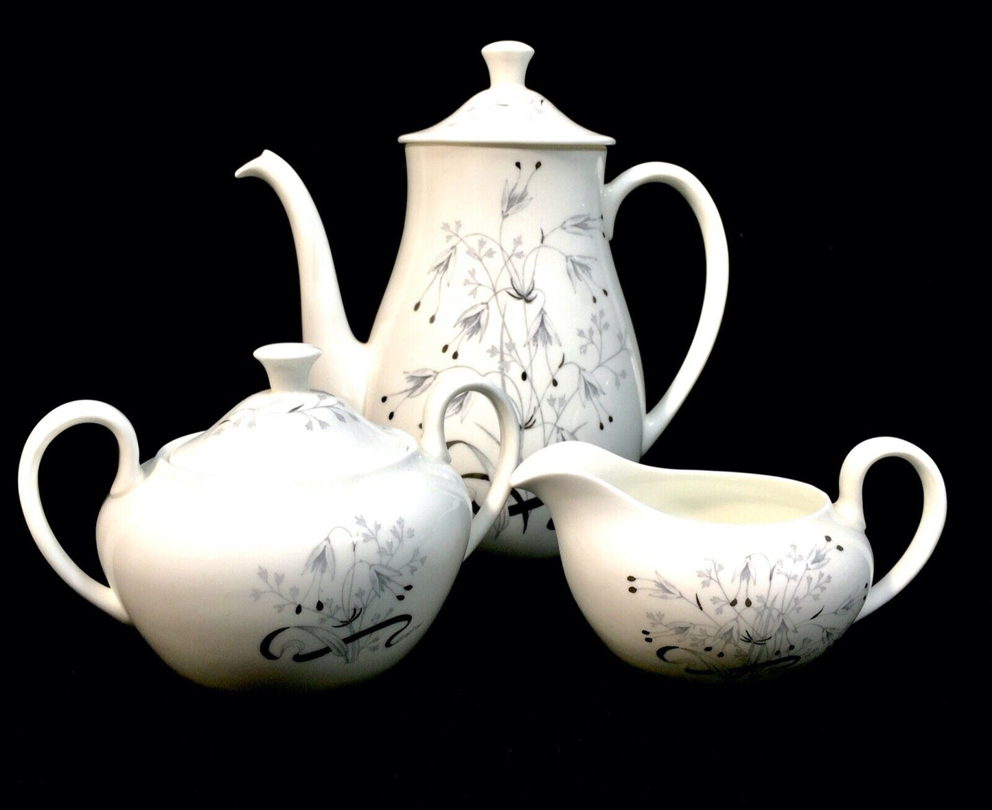 Antique Wedgwood Coffee Set - Wild Oats W4166 - For 6 People / Vintage China