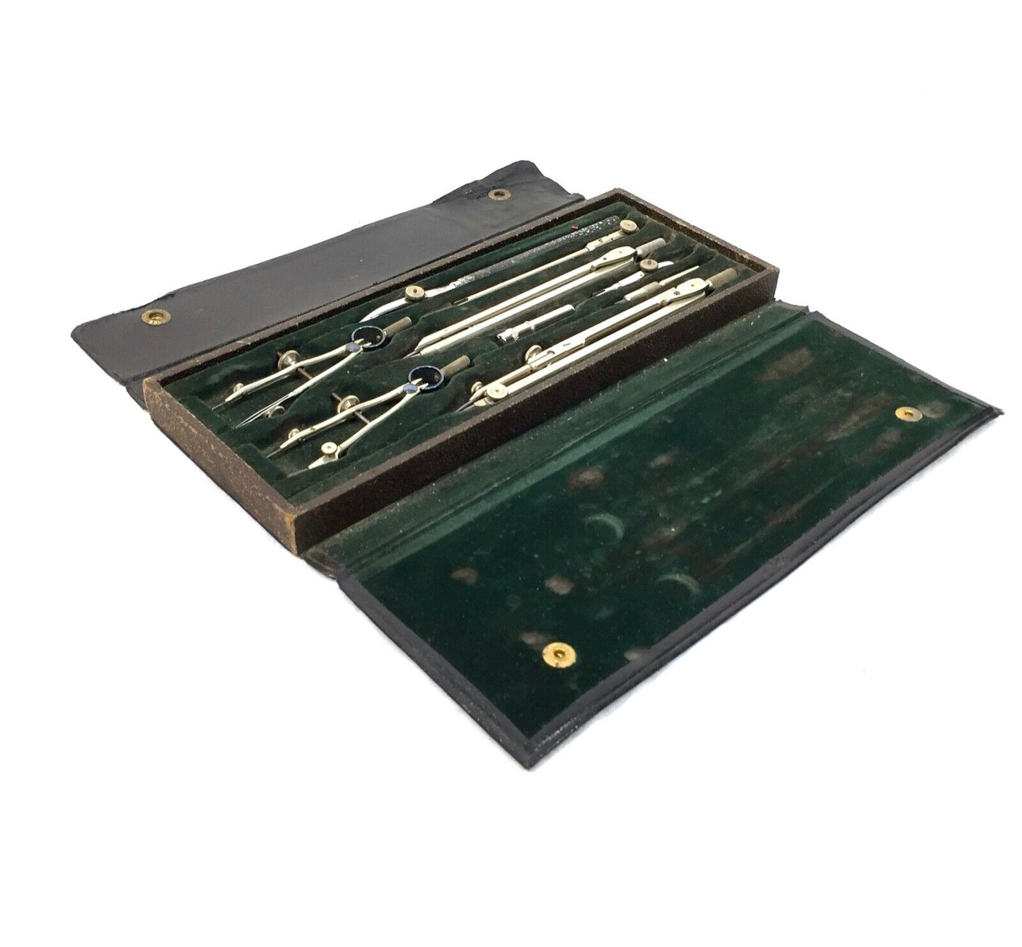 Antique Cased Draughtsman's Architect Drawing Set / Complete / Vintage