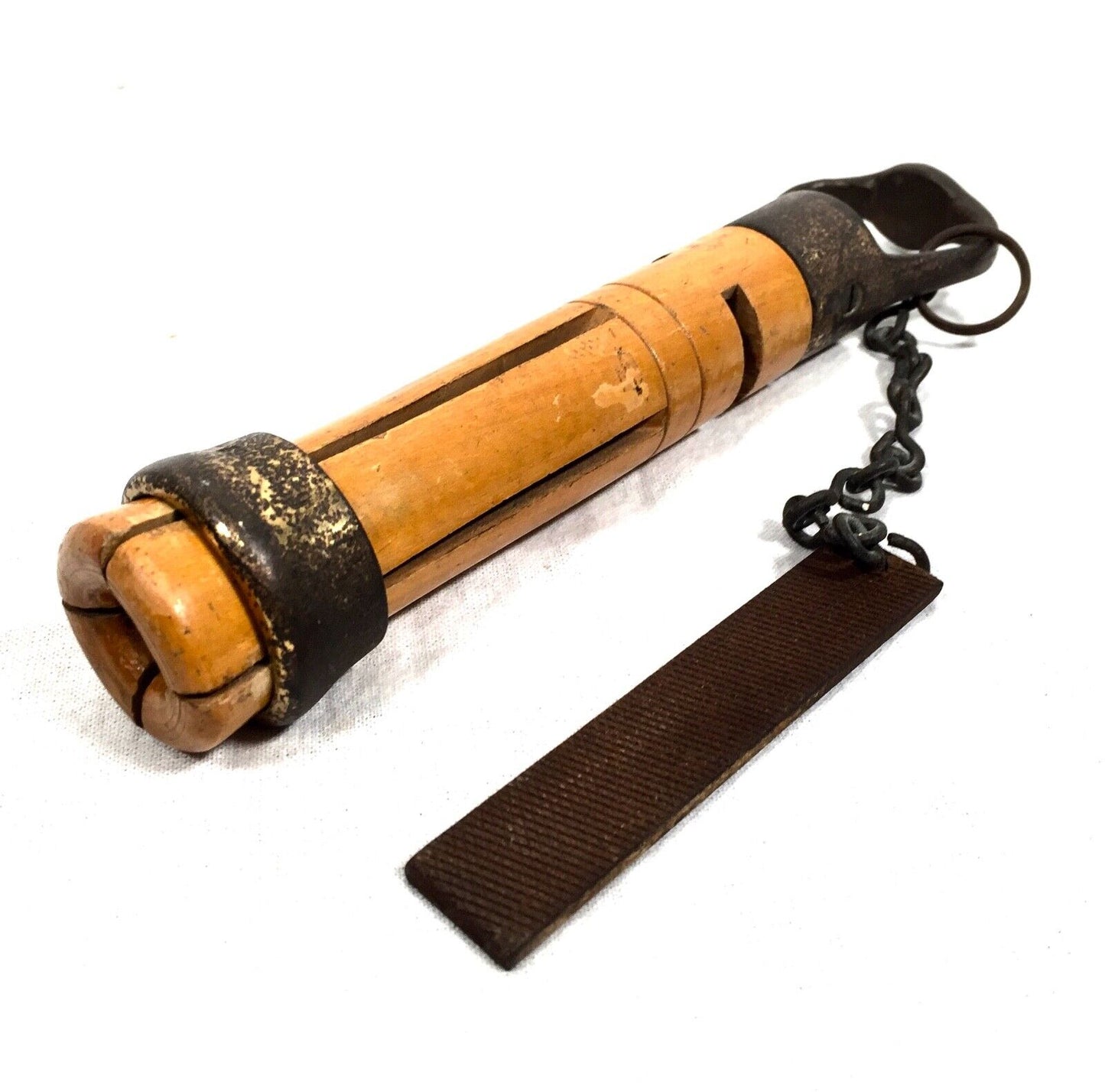 Vintage Billiard, Snooker, Pool Cue Tipper in Boxwood & Brass / File / Cutter