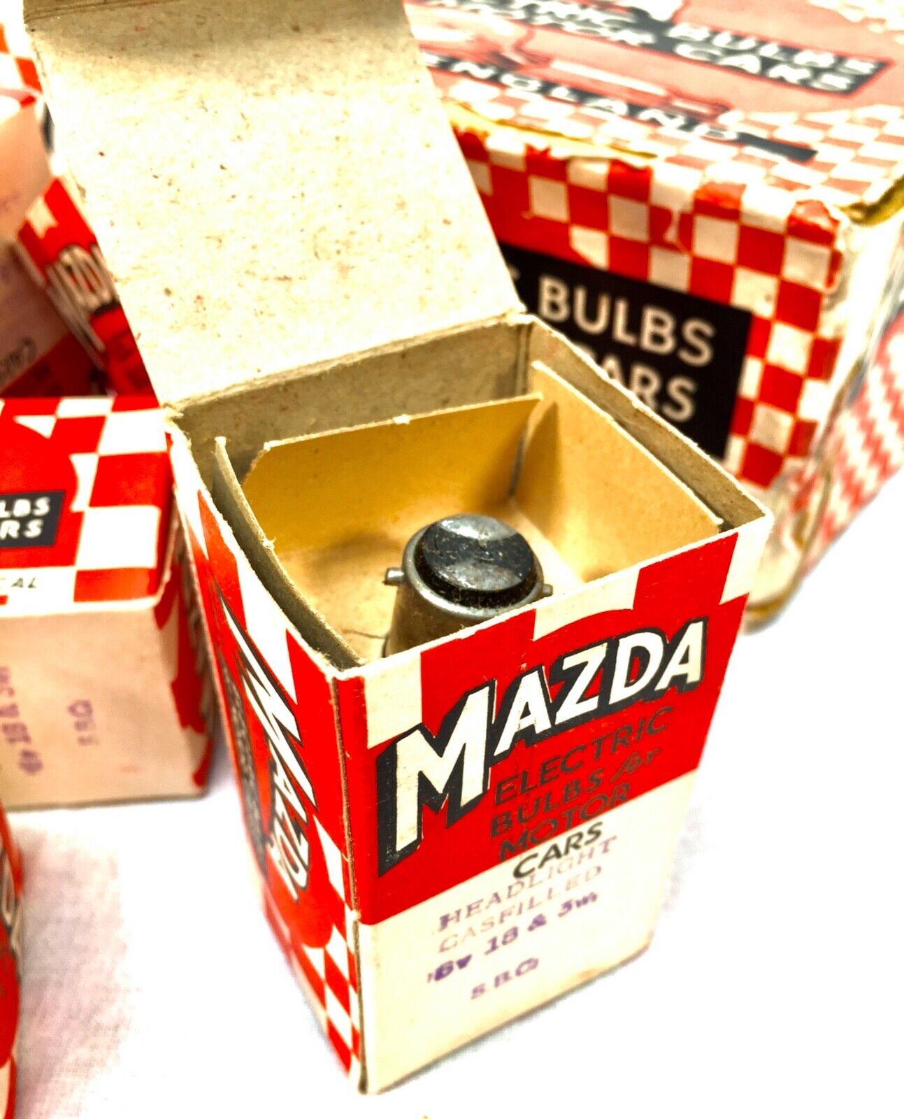 Antique Advertising - Mazda Electric Bulbs for Motor Cars / Vehicles Set in Box