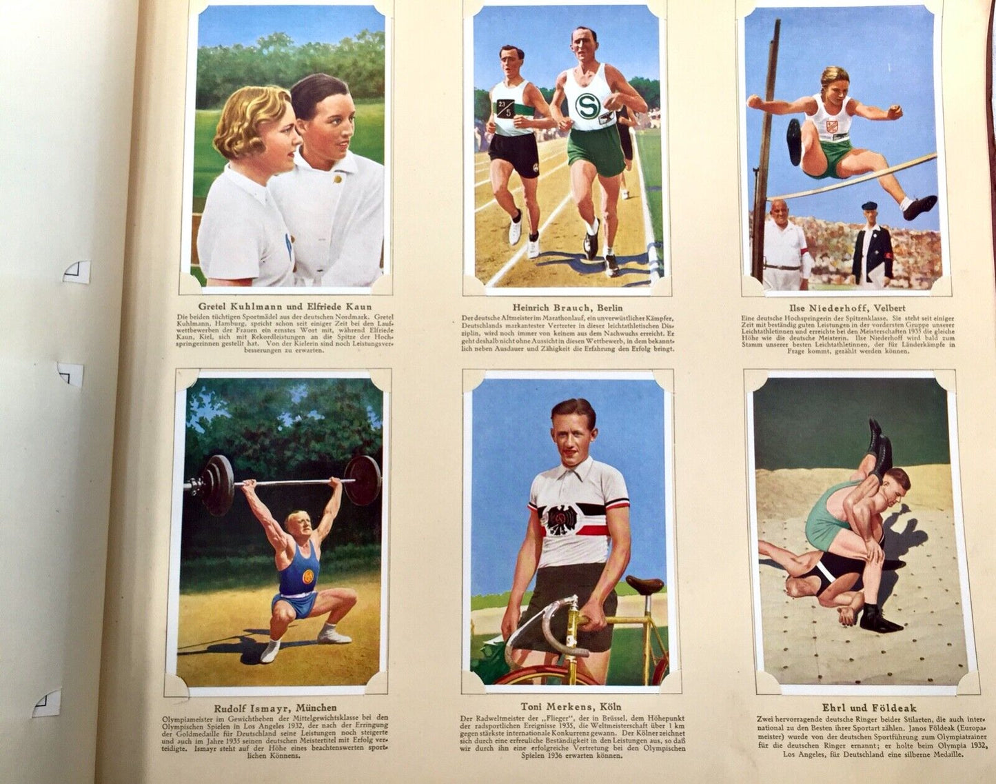 Antique German 1936 Olympics Cigarette Card Book / Magazine Sporting Memorabilia