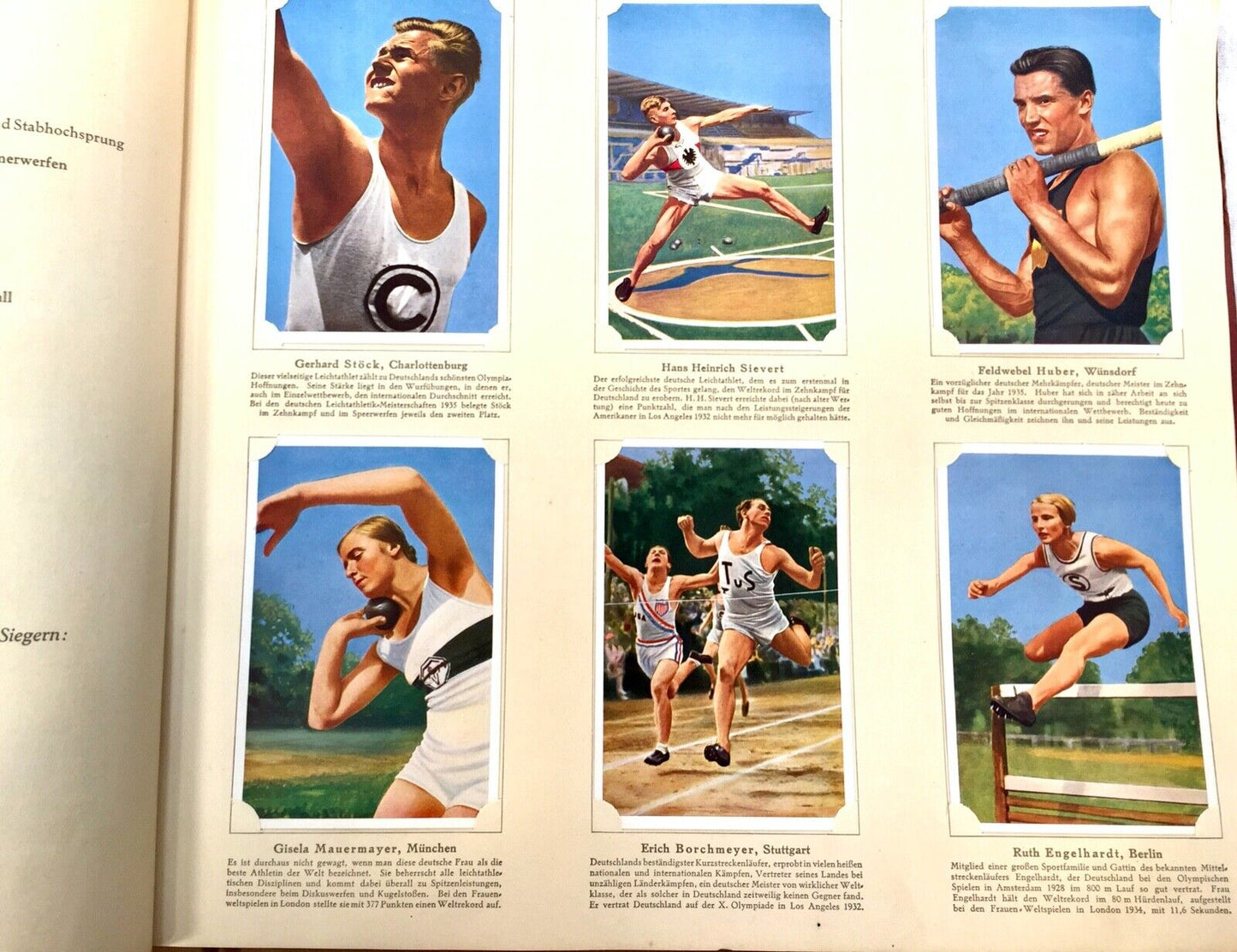 Antique German 1936 Olympics Cigarette Card Book / Magazine Sporting Memorabilia
