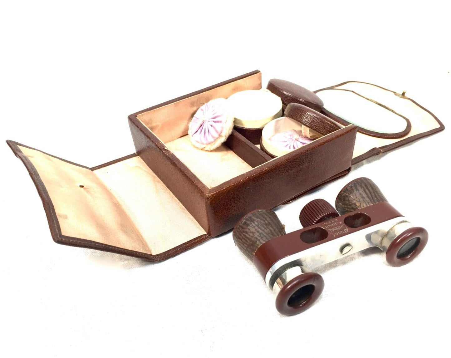 Antique German Busch Multinett D.R.G.M Ladies Opera Glasses Vanity Case Vintage