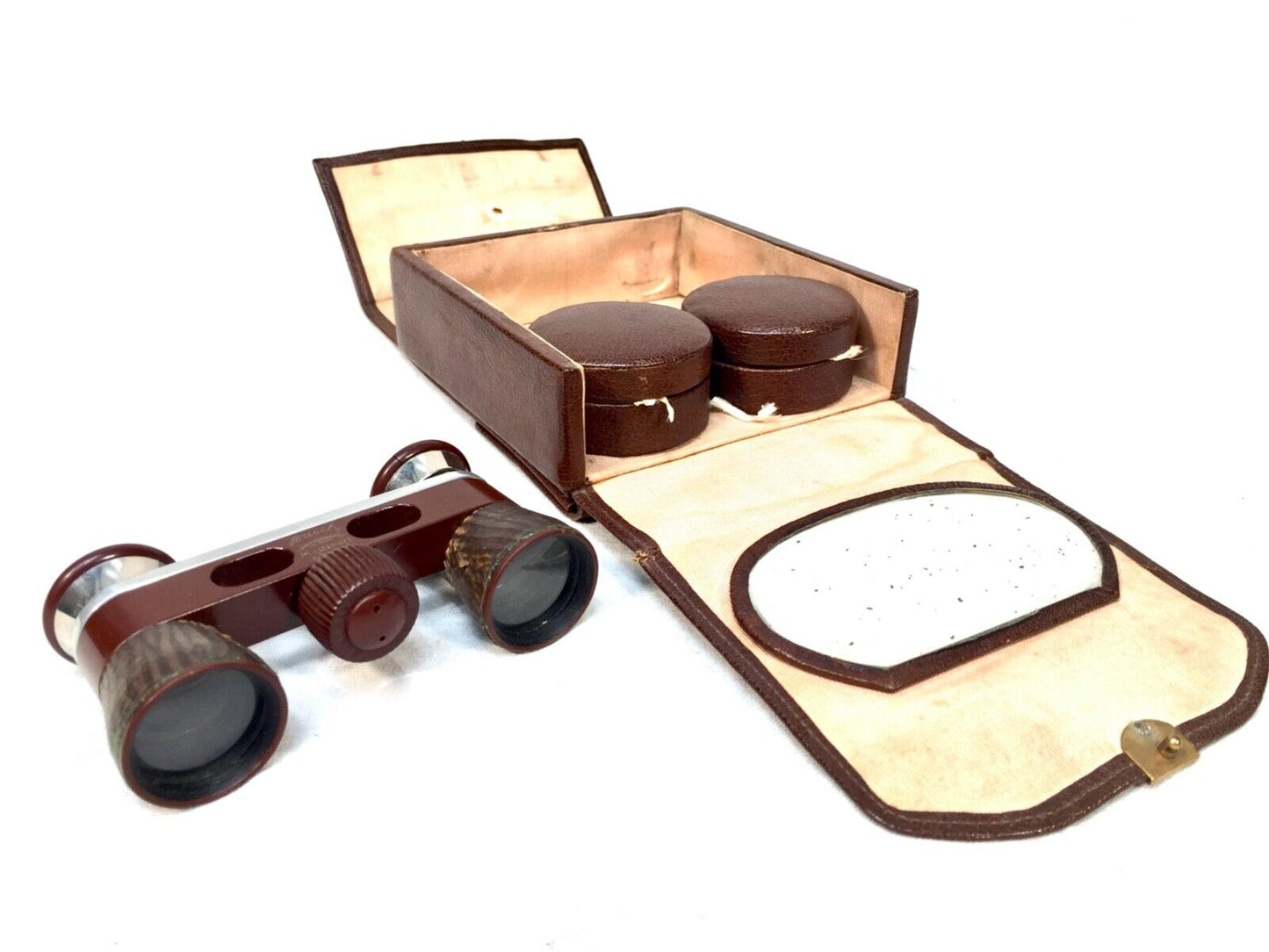 Antique German Busch Multinett D.R.G.M Ladies Opera Glasses Vanity Case Vintage