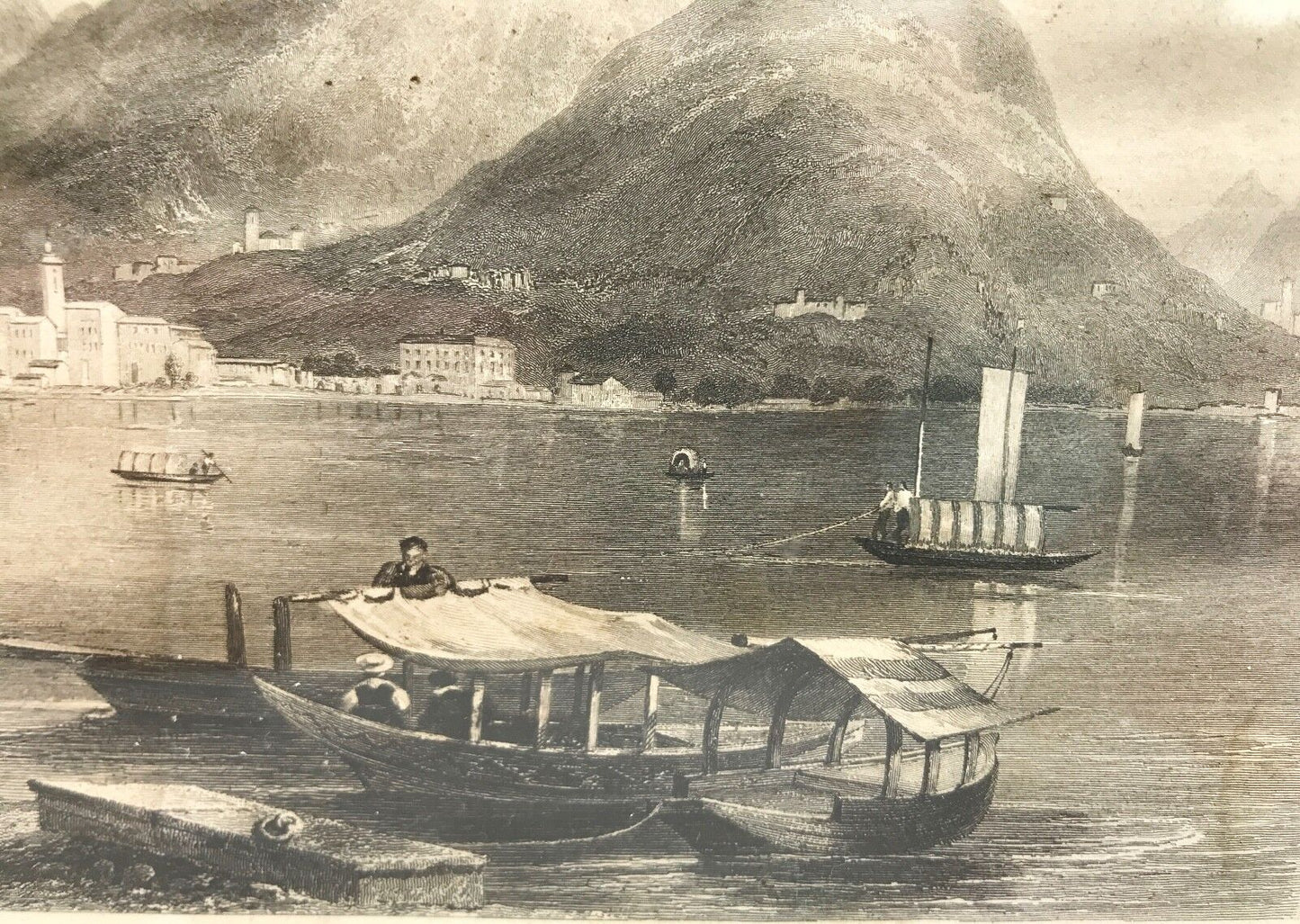 Georgian William Henry Bartlett Engraving Picture / Art / Print c1830 / Framed