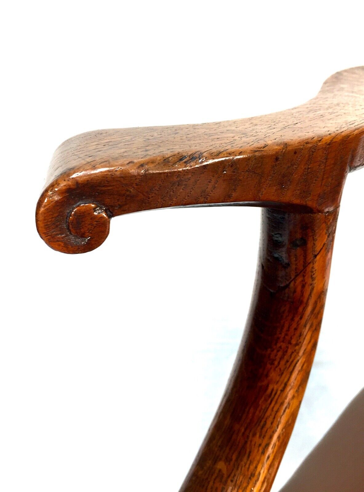 Antique 1920s Solid Oak Office Desk Chair Library High Quality Upholstered Seat.