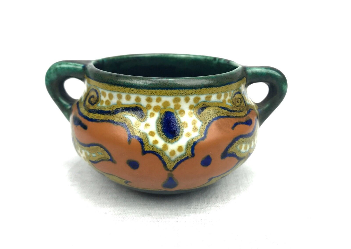 Gouda Pottery / Vase / Bowl / Jug / Art Deco / Blue / Green / Orange Antique