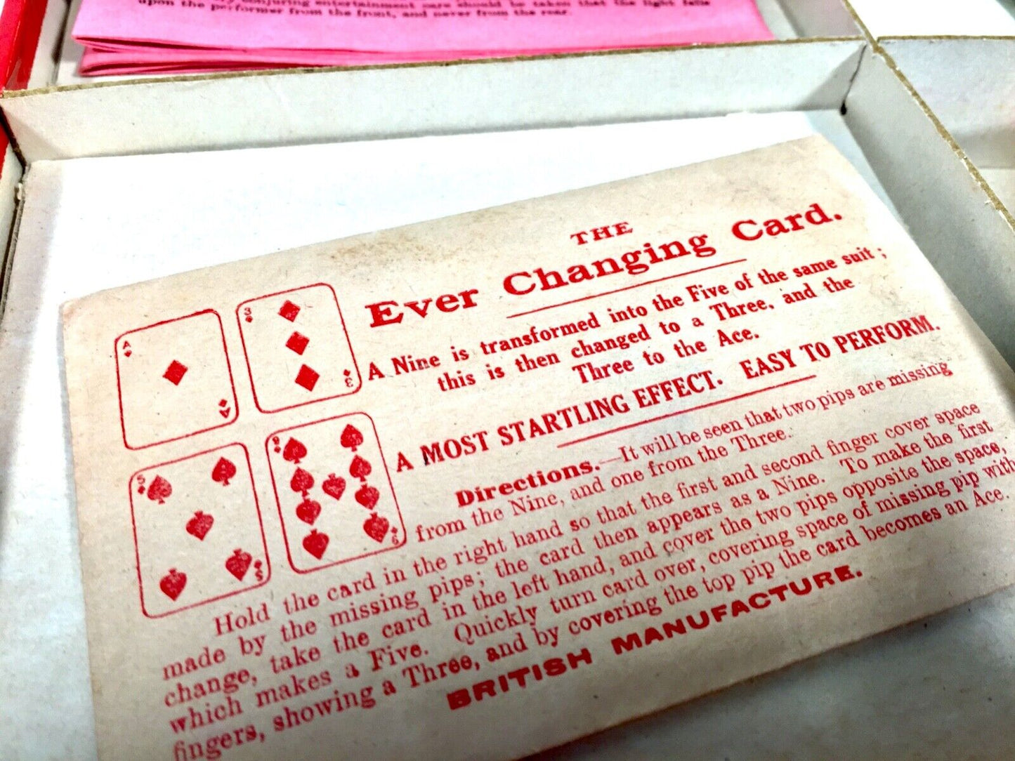 Antique Robert Brothers Glevum Series Magic Trick Toy Game Set , England c.1920