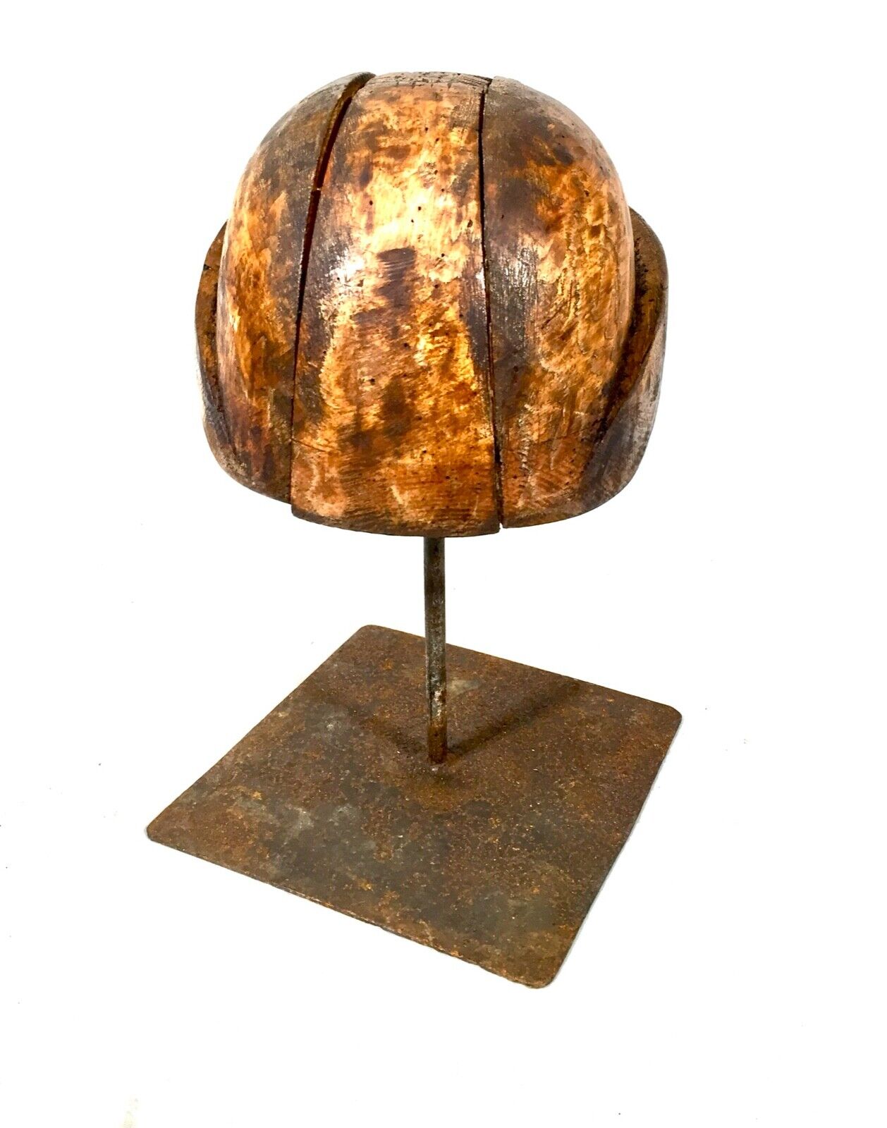 Antique Wooden Milliner's Head / Hat / Wig Maker's Display / 19th Century c.1880