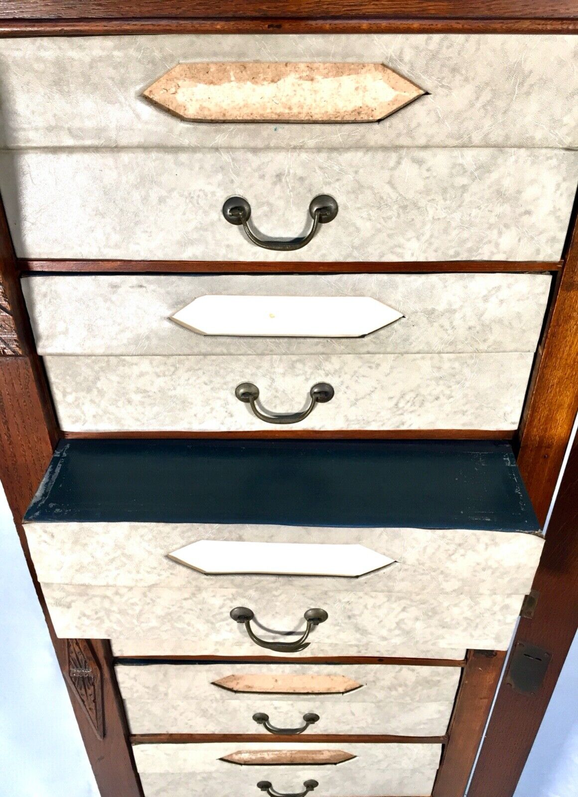 Antique Oak French Filing Cabinet / Chest of Drawers / Cartonnier / 19th Century