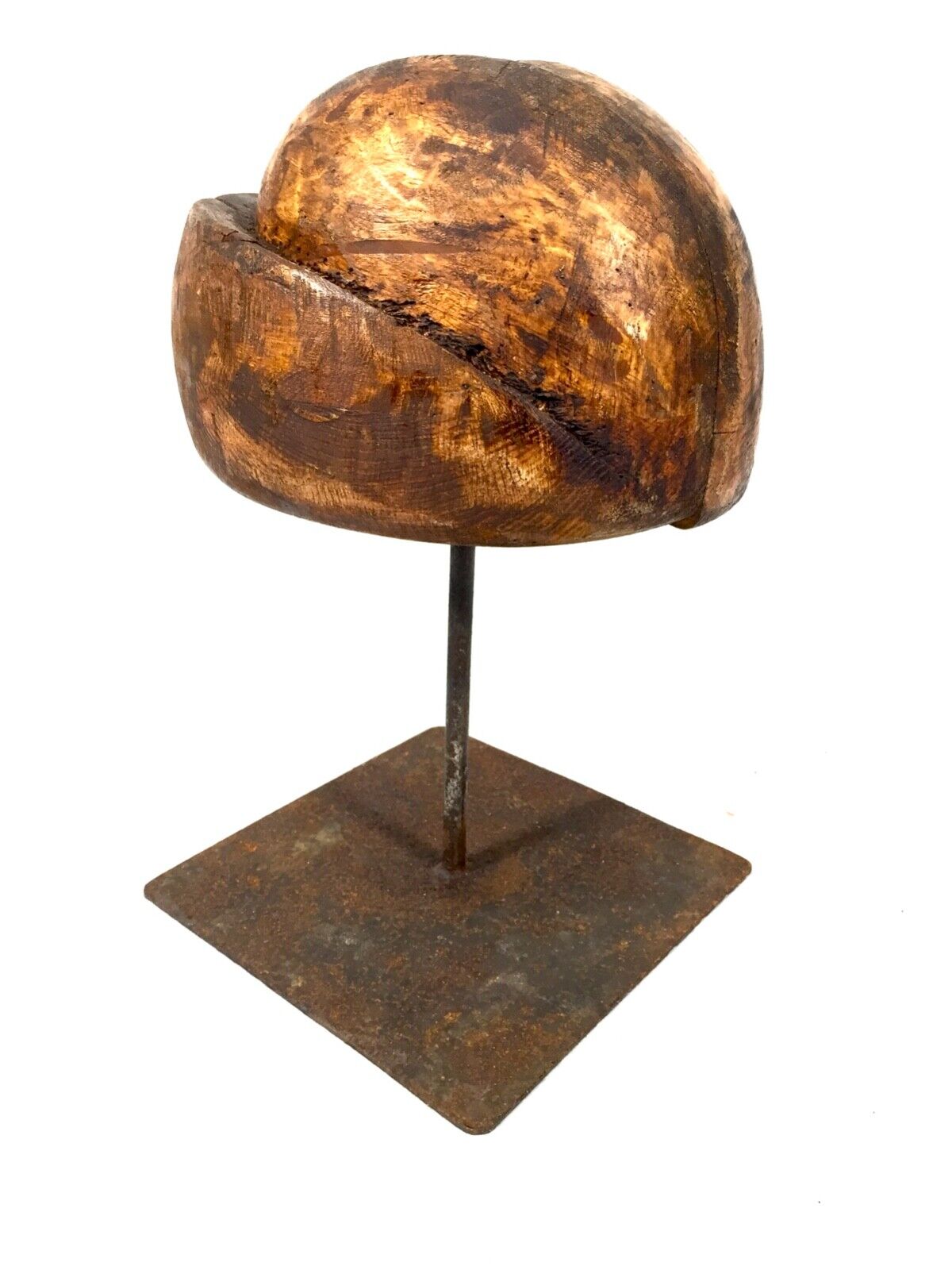 Antique Wooden Milliner's Head / Hat / Wig Maker's Display / 19th Century c.1880