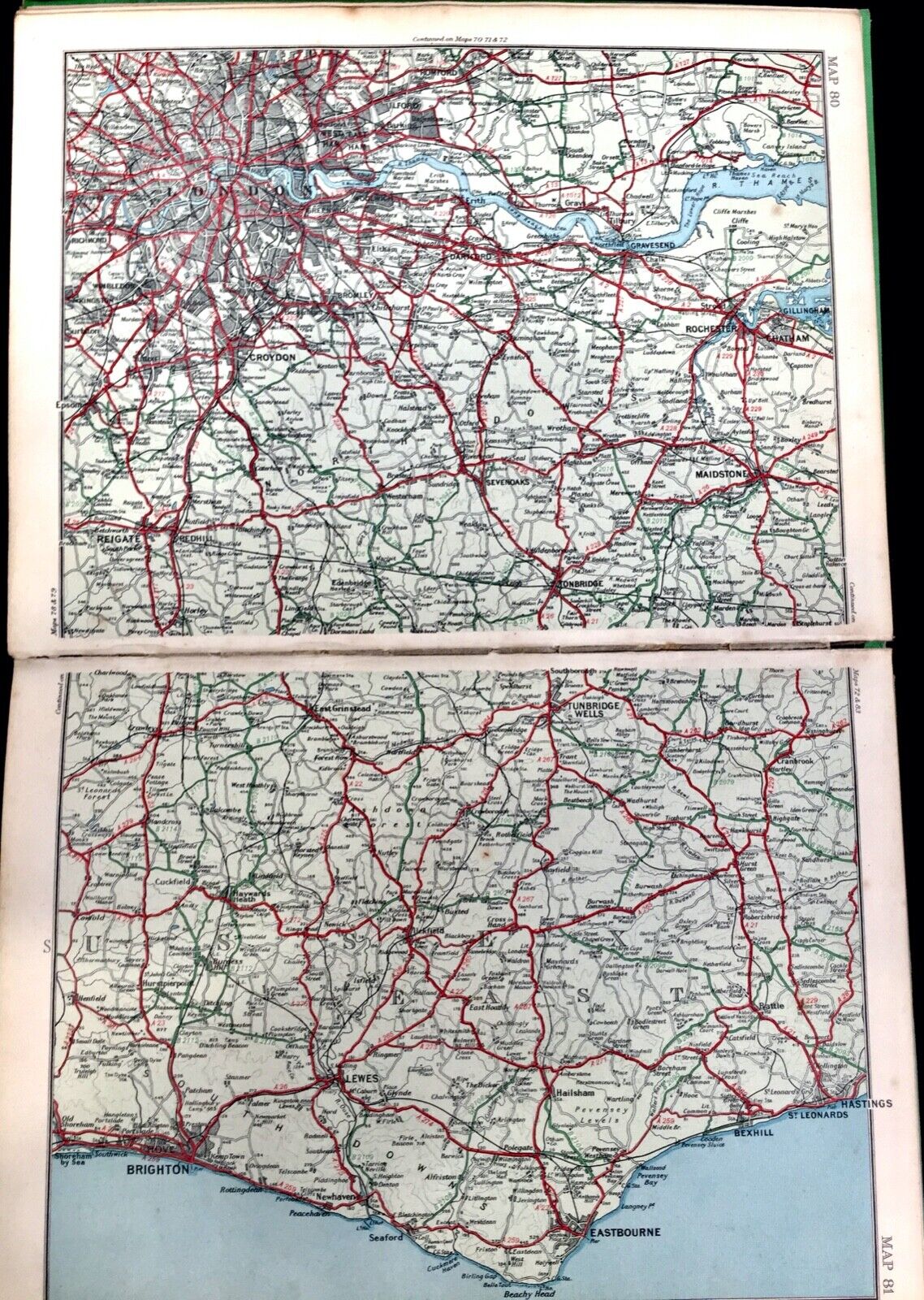 Antique 1930s The Practical Motorist's Touring Maps & Gazettee / Boxed