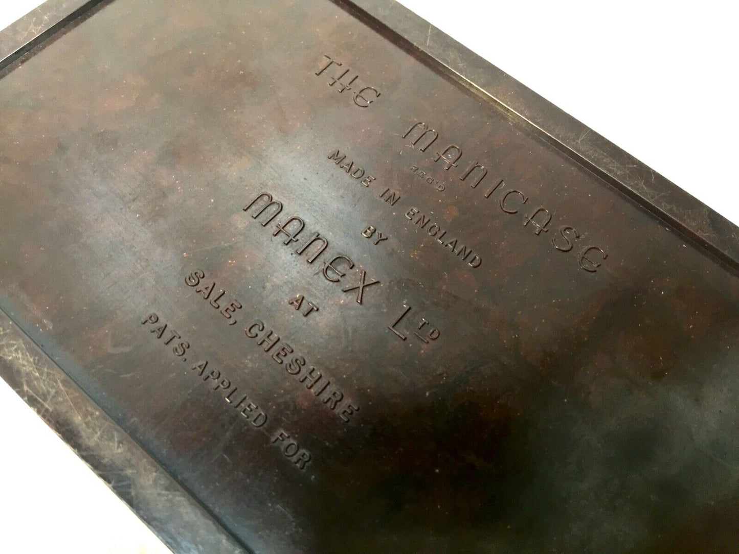 Antique Arty Deco Bakelite Ladies Manicure Set Box / Manicase by Manex Ltd c1930