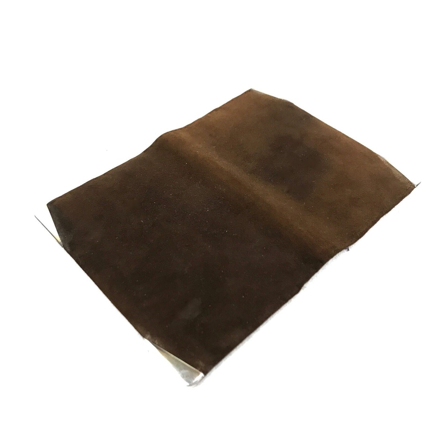 Antique Sterling Silver Edged / Mounted Brown Suede Wallet / Pouch / Hallmarked