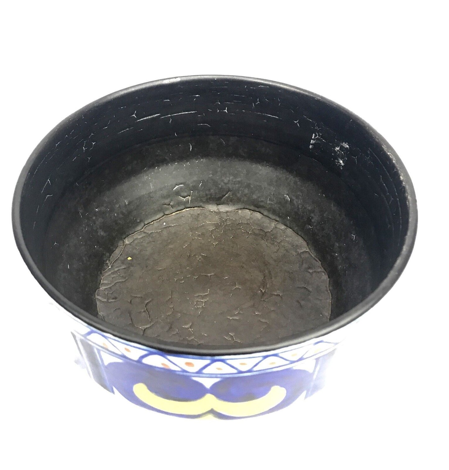 Gouda Pottery Bowl / Vase / Centre Piece / Art Deco 1920's / Blue / Yellow