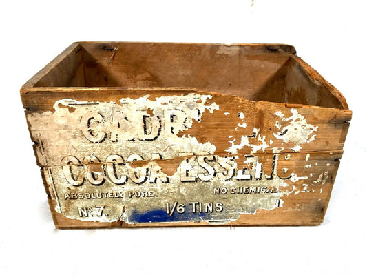 Antique Advertising -  Cadbury's Chocolate Cocoa Wooden Shop Display Box / c1910