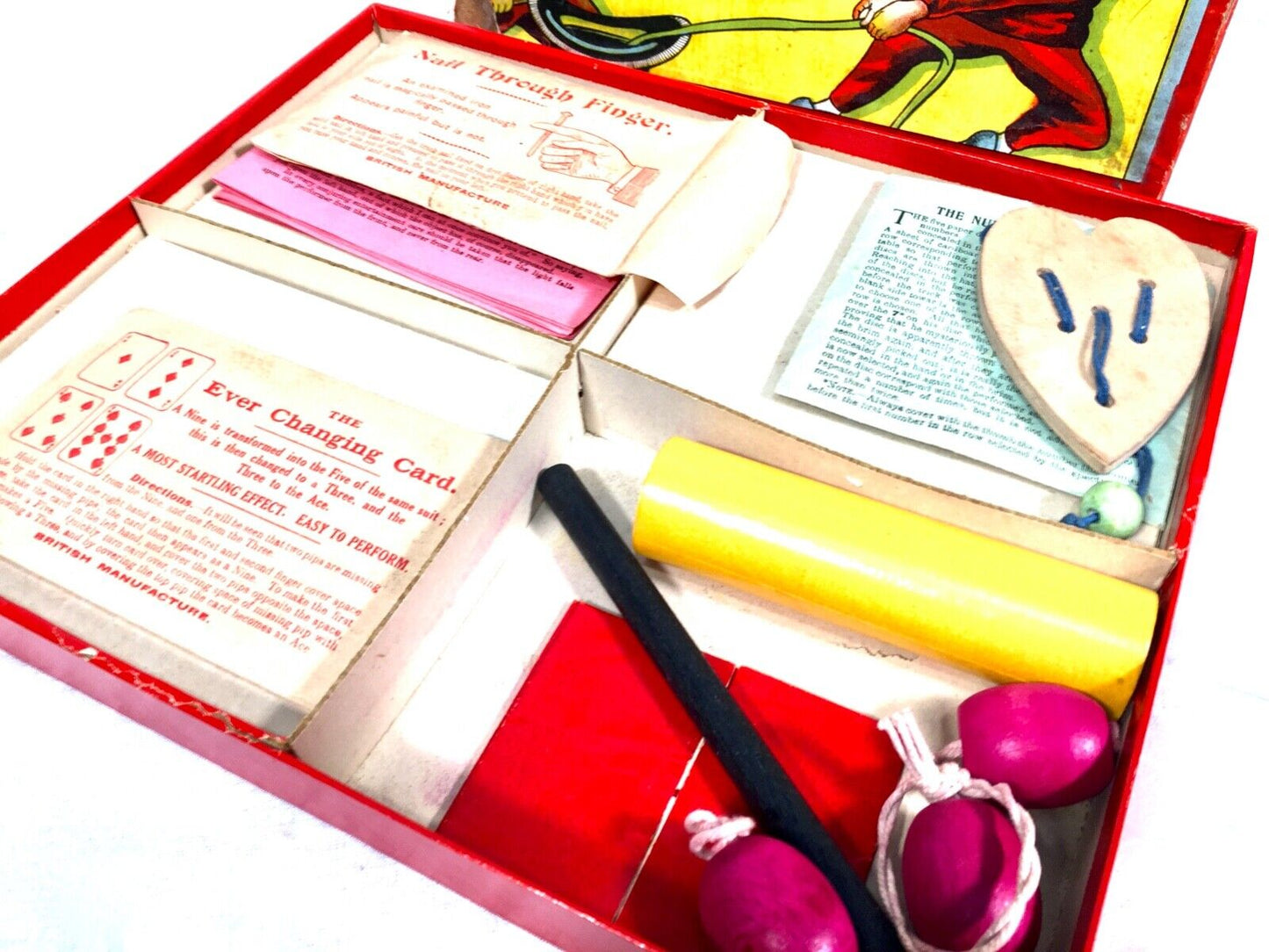 Antique Robert Brothers Glevum Series Magic Trick Toy Game Set , England c.1920