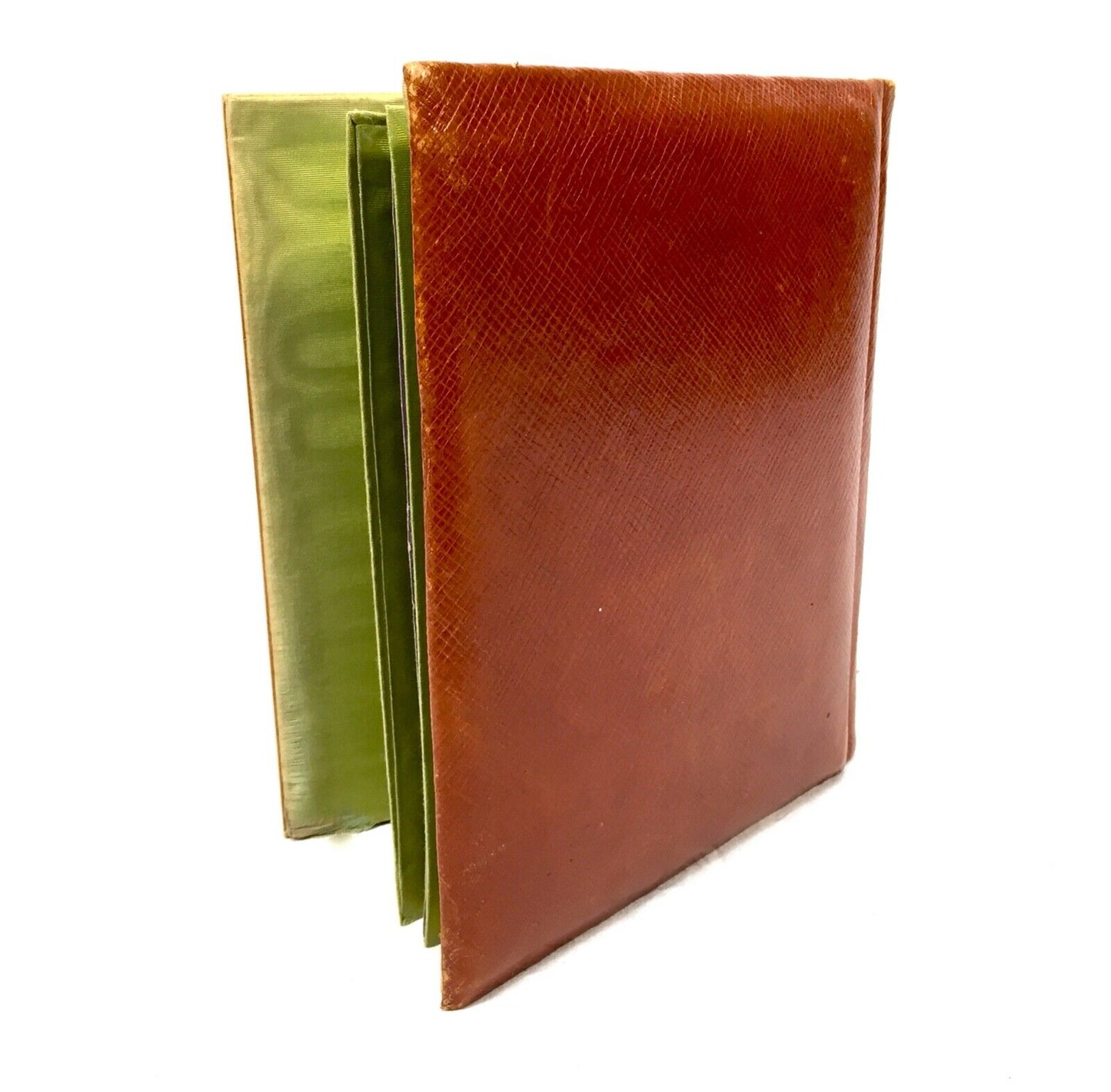 Antique Wooden & Leather Covered Blotter / Notepad Holder c.1900