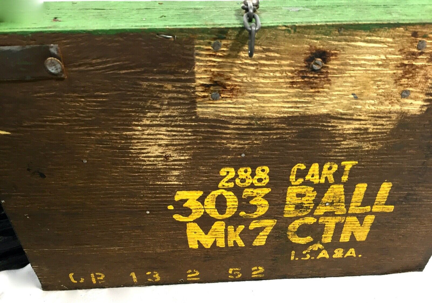 Antique RAF Bomber Command Wooden Shooting Equipment Storage Box / Chest