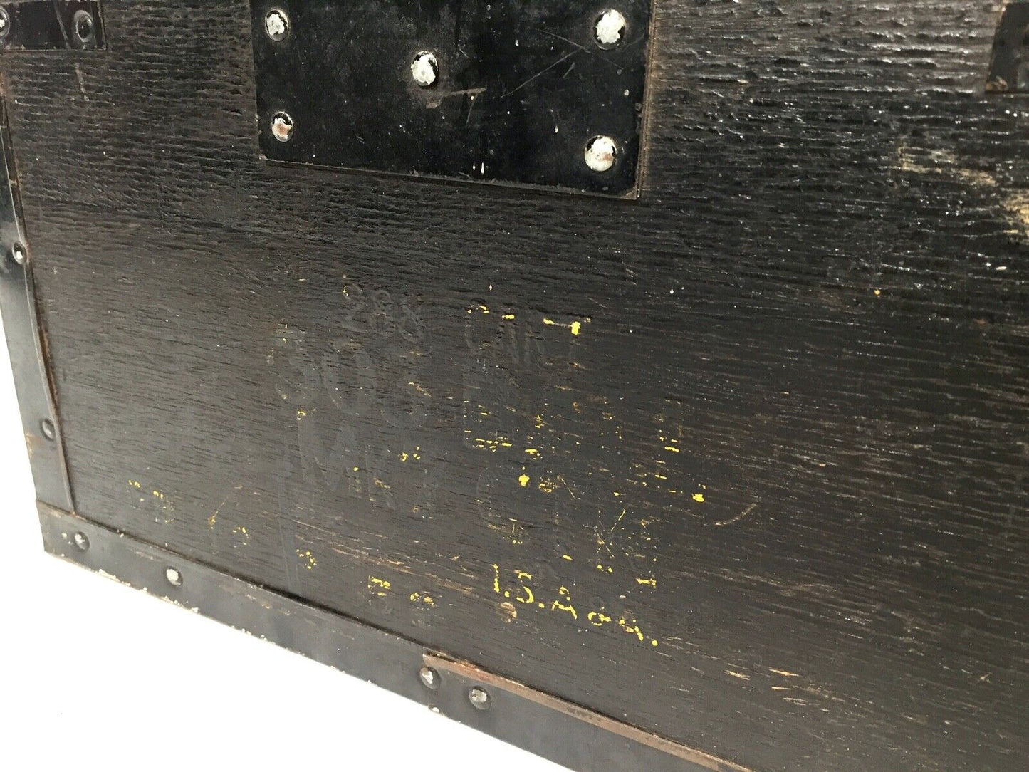 Antique RAF Bomber Command Wooden Shooting Equipment Storage Box / Chest