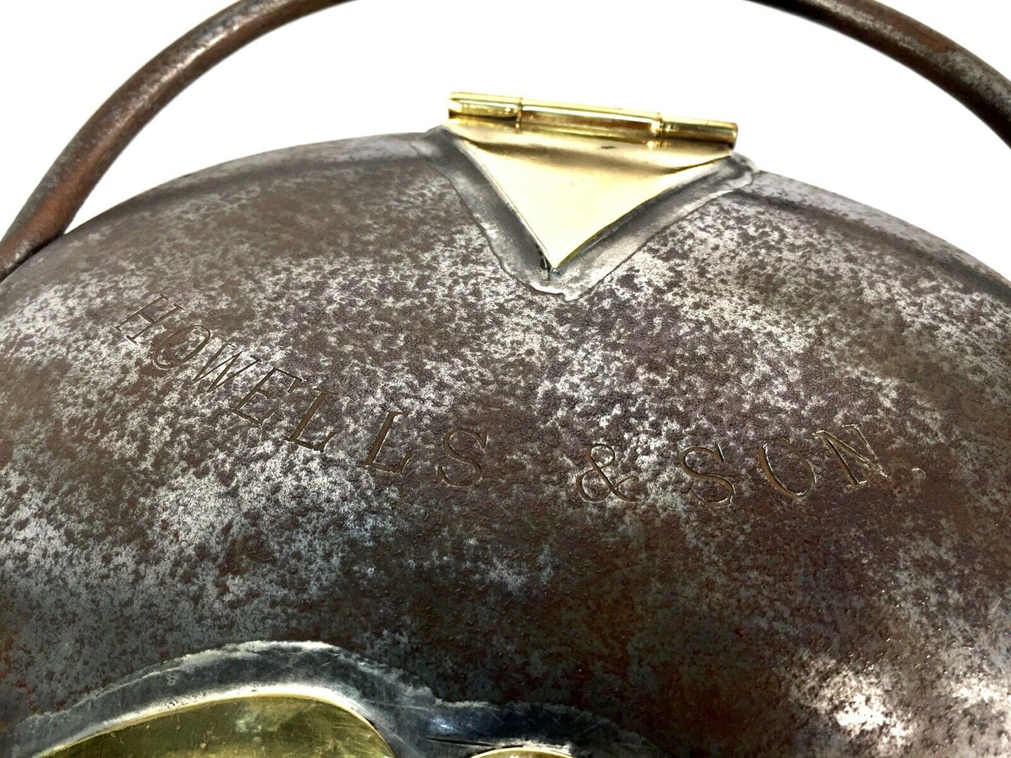 Antique Tin & Brass Cream Can with Copper Ladle / Dairy Farm / Country Kitchen