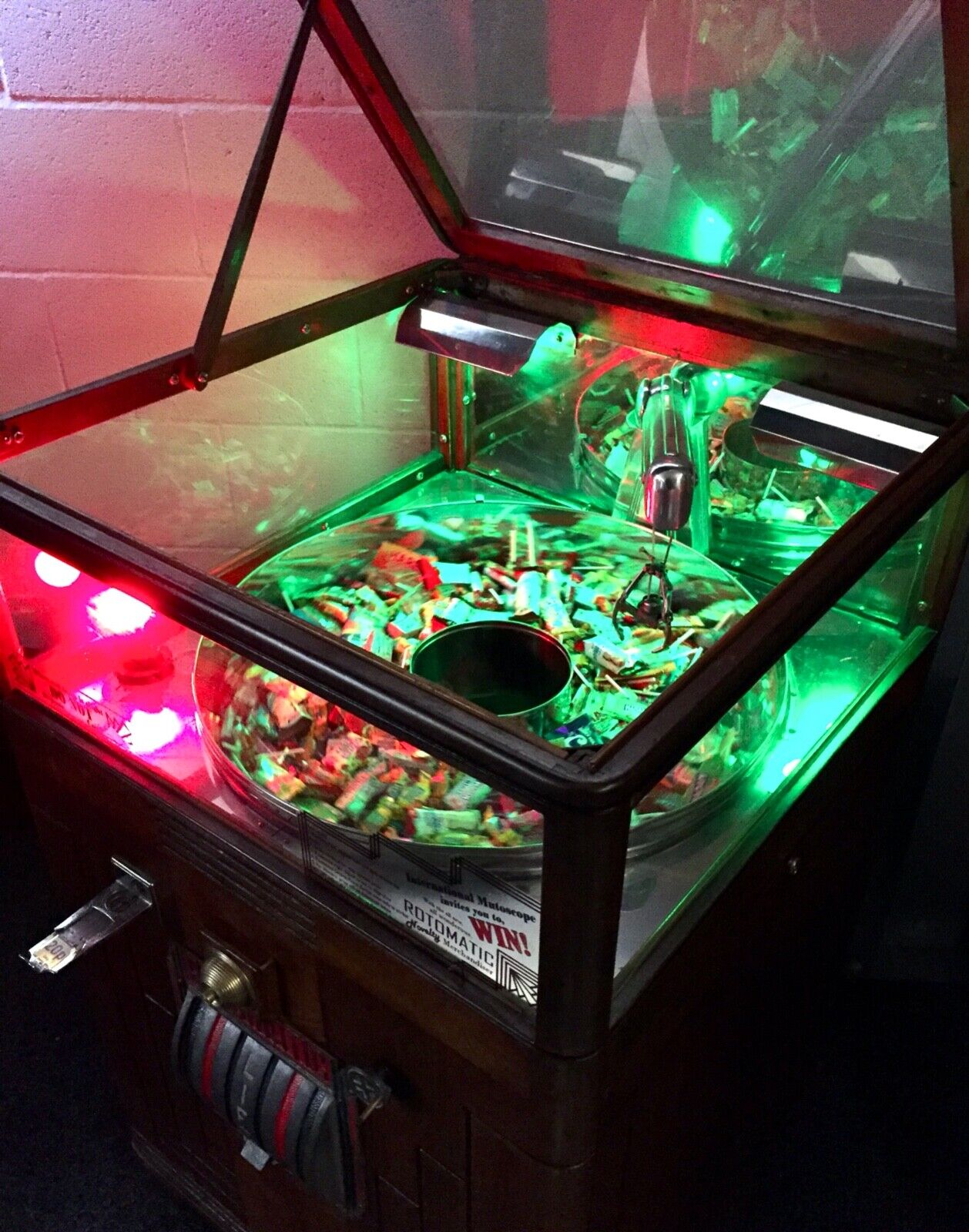Antique 1930s Rotomatic Coin Operated Arcade Machine By Mutoscope Reel Working