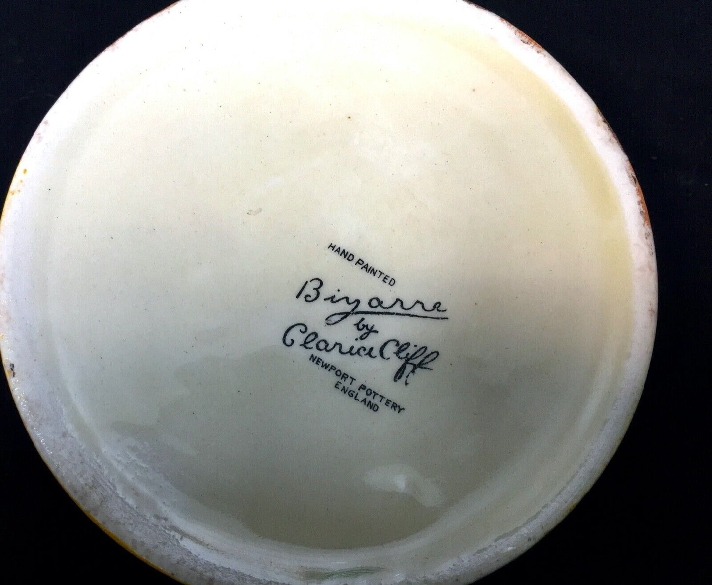 Clarice Cliff Bizarre Green Alton Jam / Preserve Pot / Art Deco Pottery / c.1933