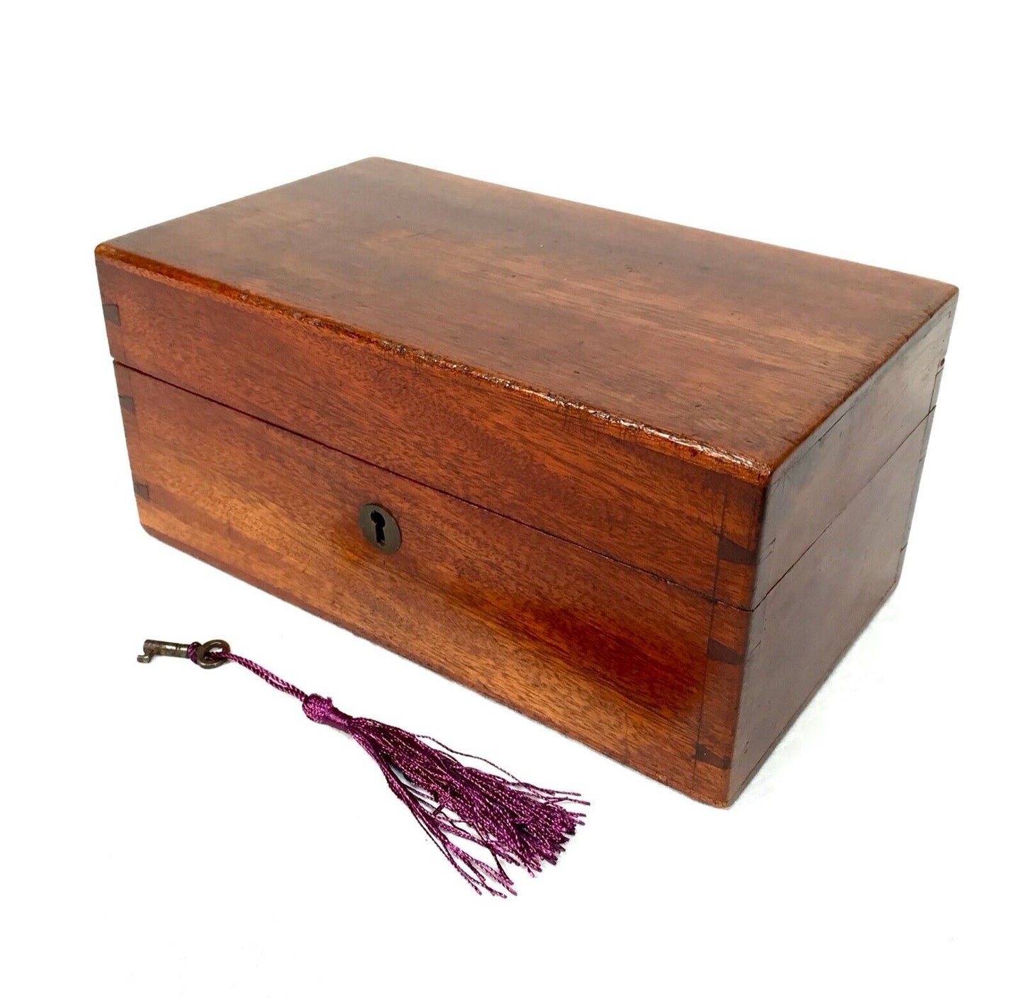 Antique Mahogany Apothecary Box / Cabinet With Glass Bottles by Watson & Wates
