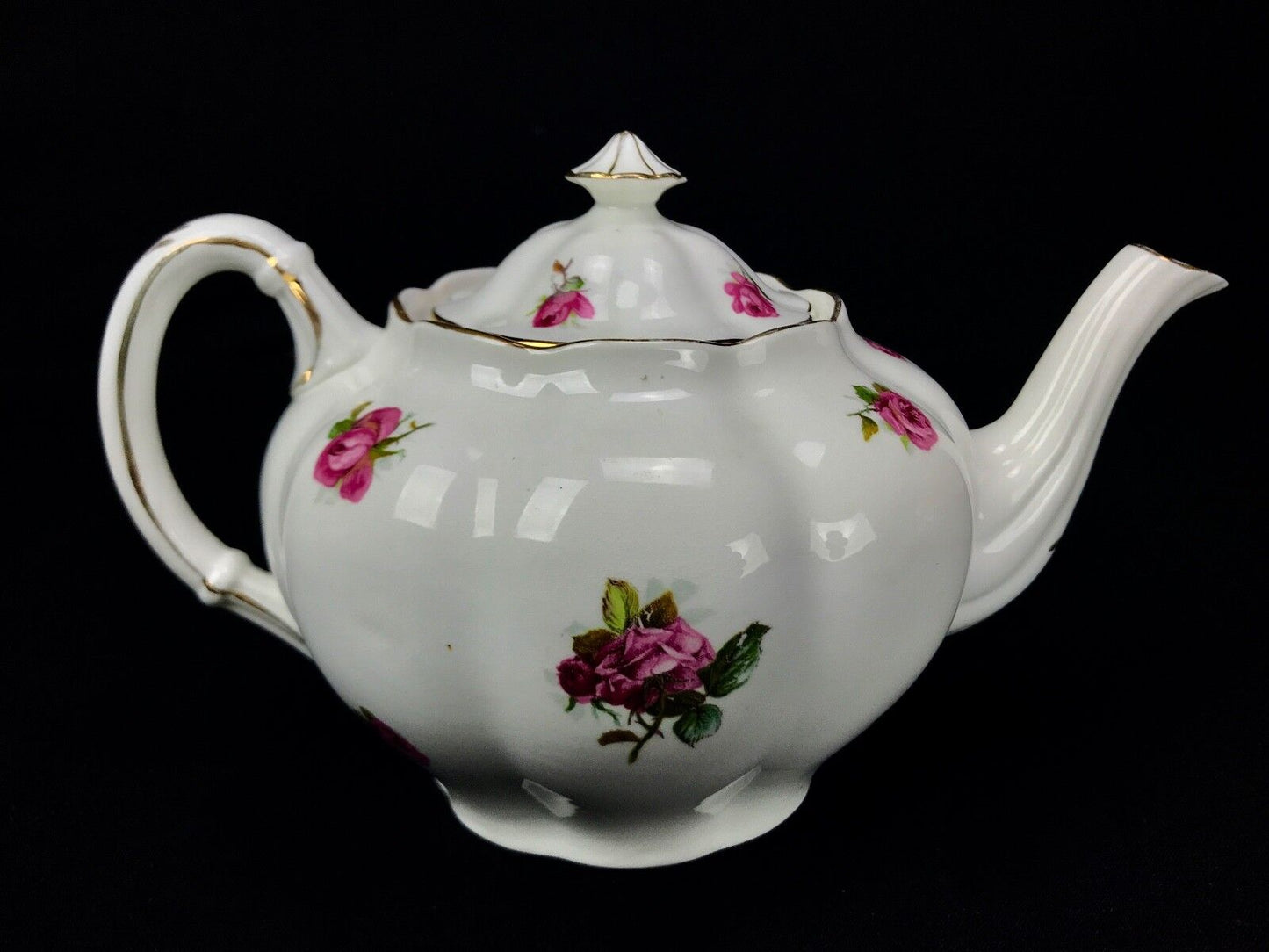 Victorian China Tea Set By Waring And Gillow London / Rose Bud / Tea Pot RARE