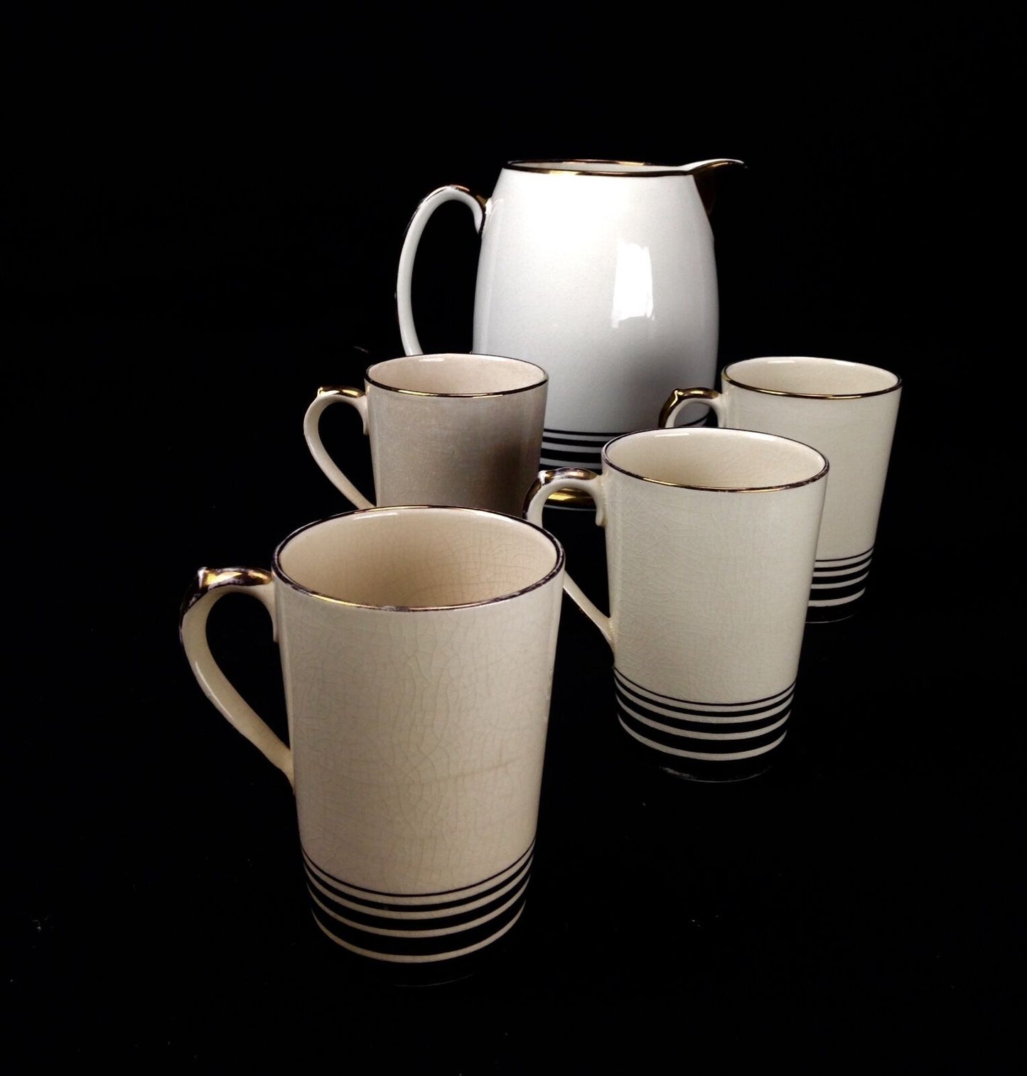 Vintage Grays Pottery 1950's Jug And Cup Set RARE colour 1 only By Nancy Cooke