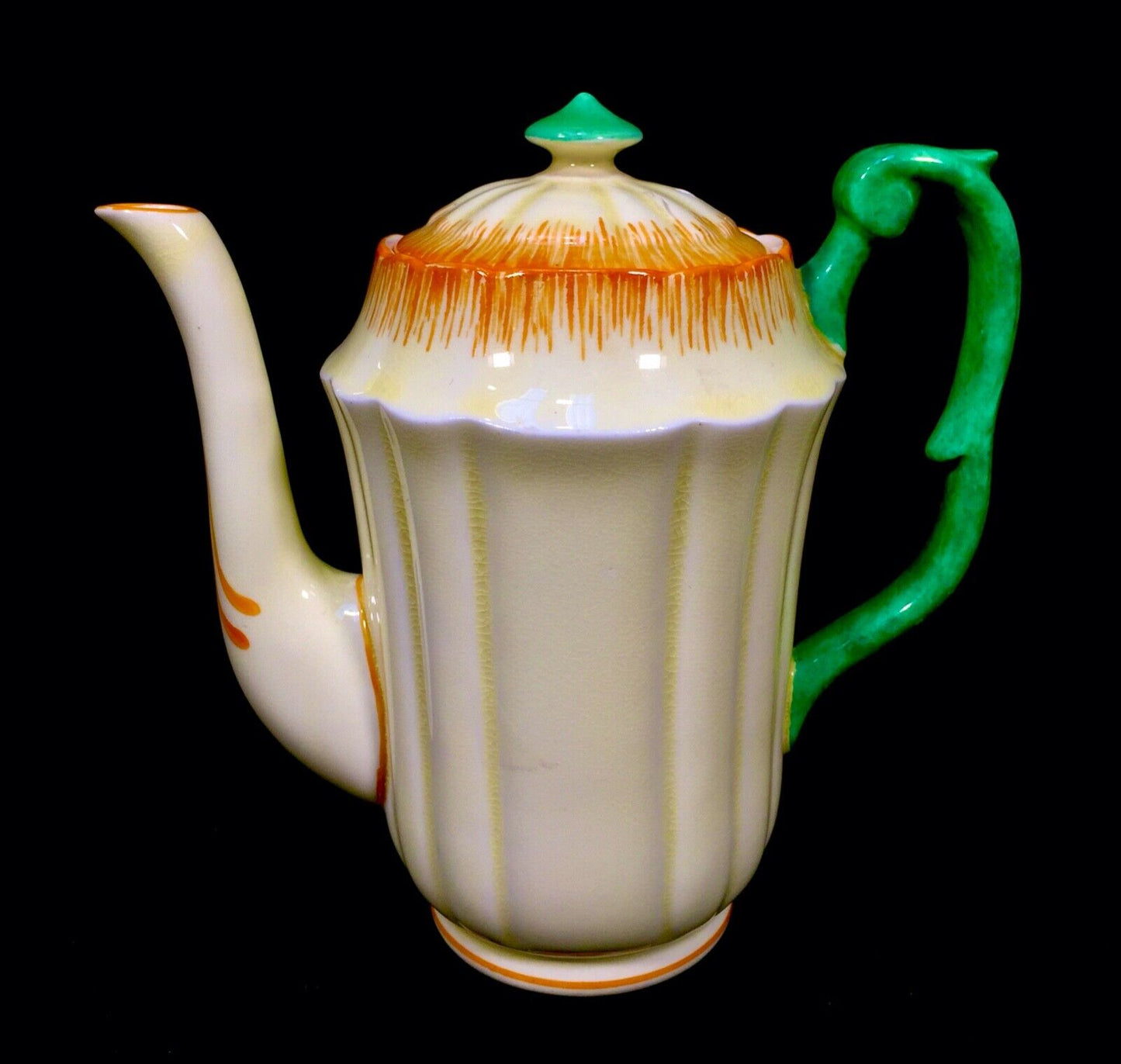 Antique Crown Staffordshire China Coffee Service Set for 6 People / Art Deco