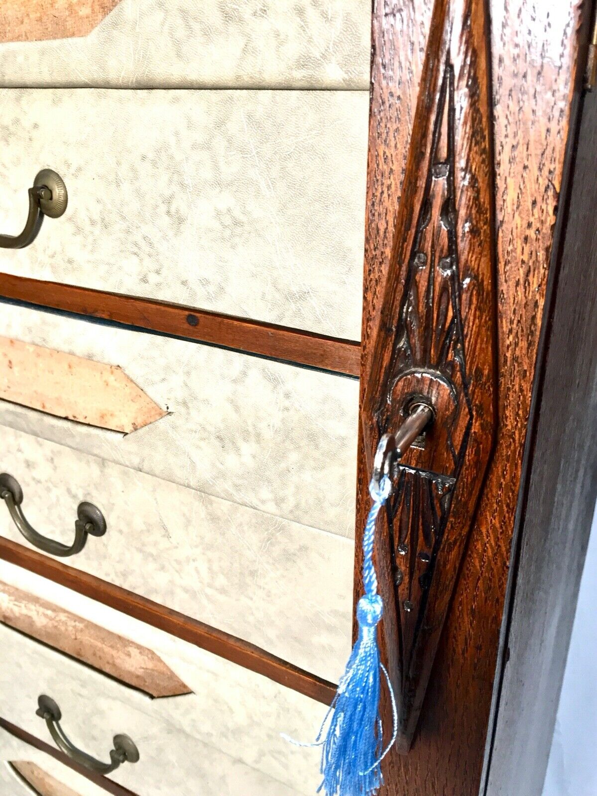 Antique Oak French Filing Cabinet / Chest of Drawers / Cartonnier / 19th Century