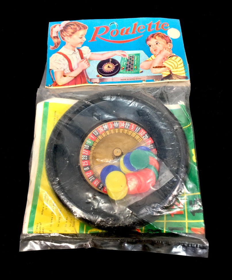 Vintage 1970s Pocket Roulette Betting Game Set In Packet Unopened Toy Complete