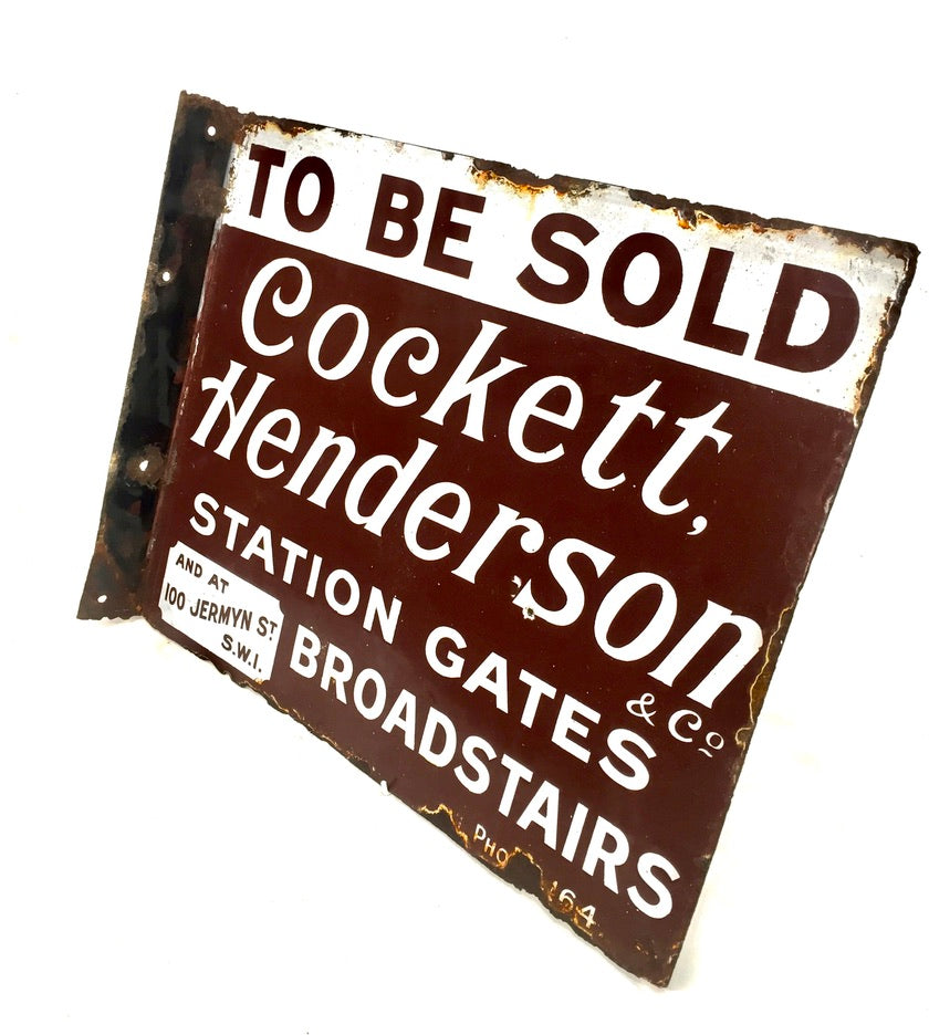 Antique Advertising - Early 20th Century Enamel Sign for a London Estate Agents