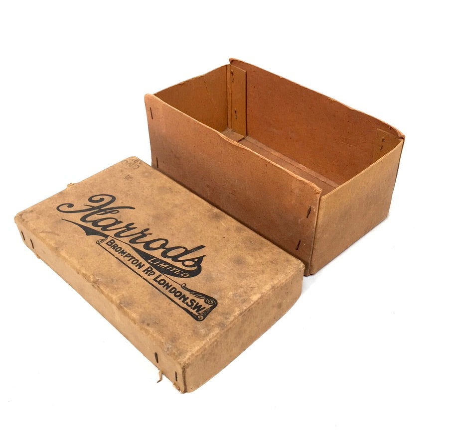Vintage Mid 20th Century Cardboard Presentation Gift Box Harrods London Antique