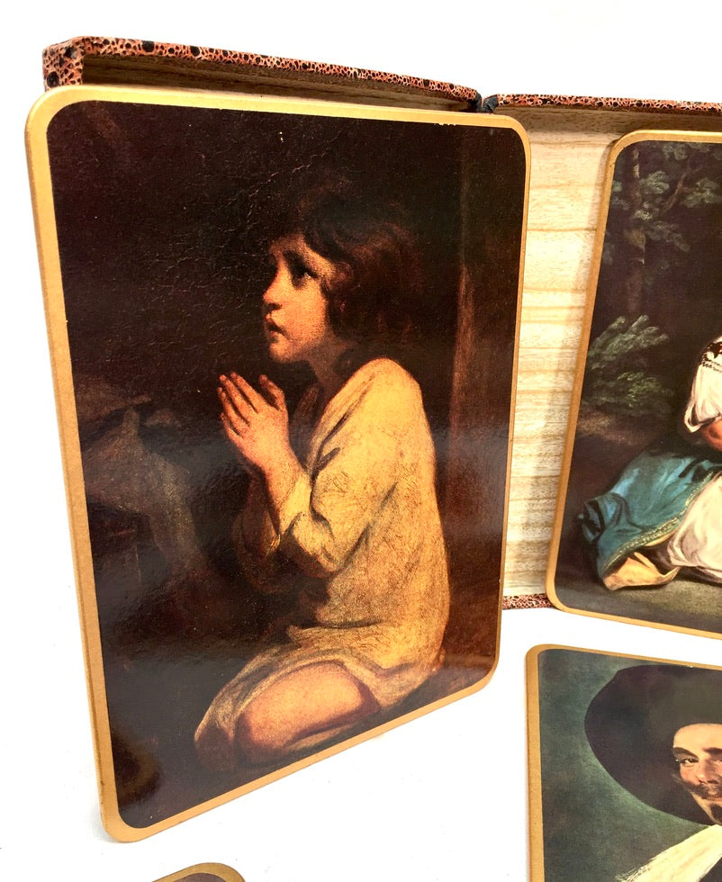 Vintage 1960s Complete Set of Win-El-Ware Table Mats Old Master Paintings In Box