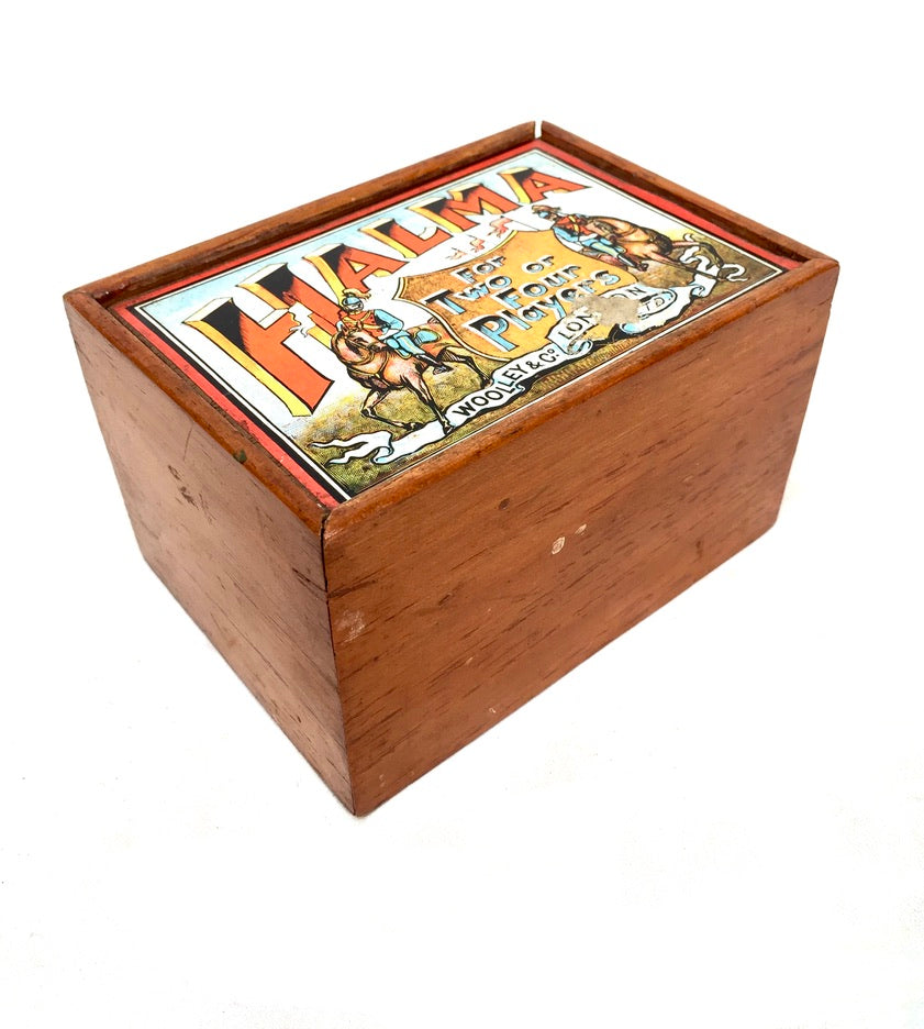 Antique 19th Century Halma Board Game Published by Woolley & Co London c.1890