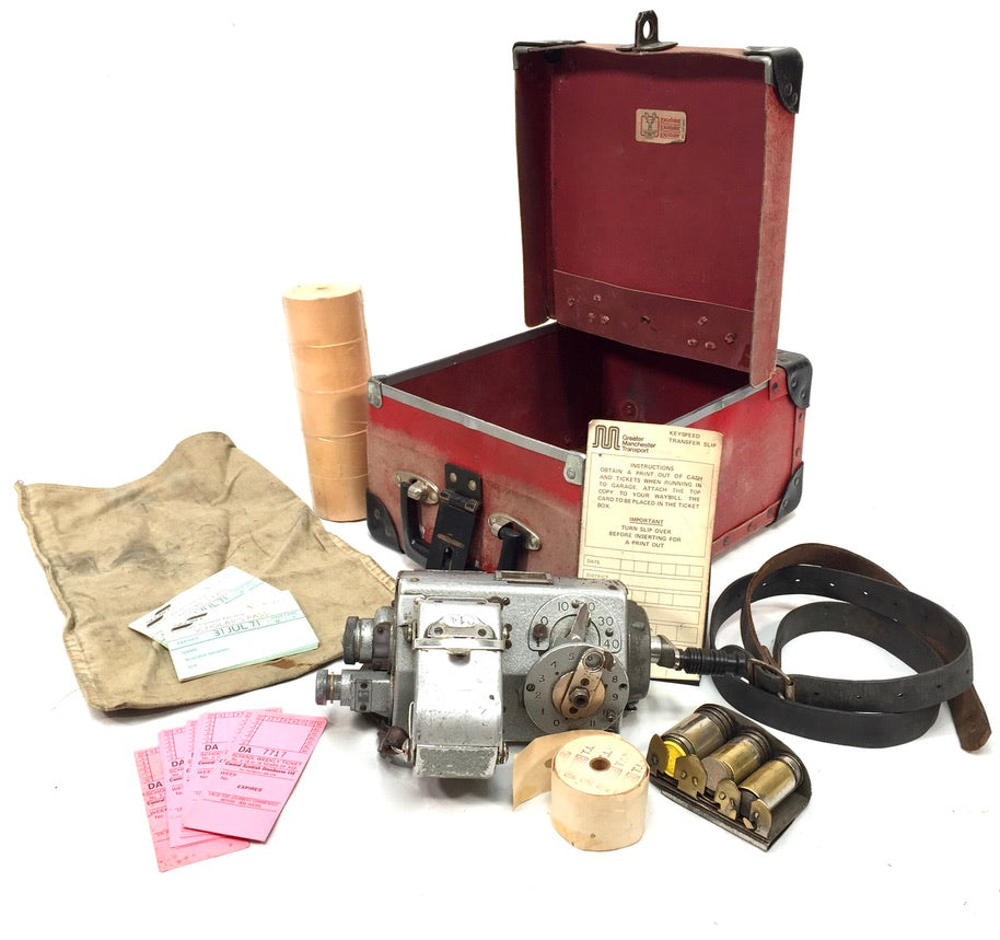Antique Greater Manchester Transport Bus Conductors Ticket Machine in Case