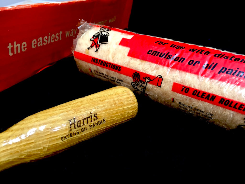 Antique Advertising - Vintage Unused Harris Paint Roller Set / Complete c1960
