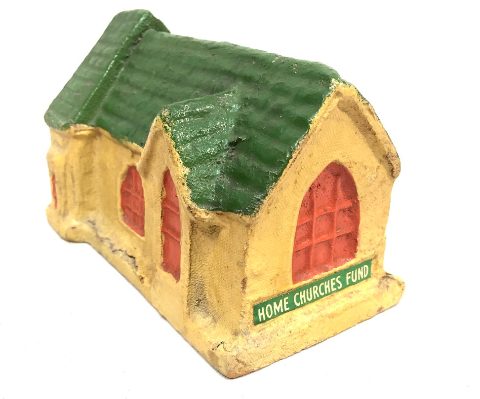 Vintage Papier Mache Collection Box For Home Church Fund Money Box / Antique