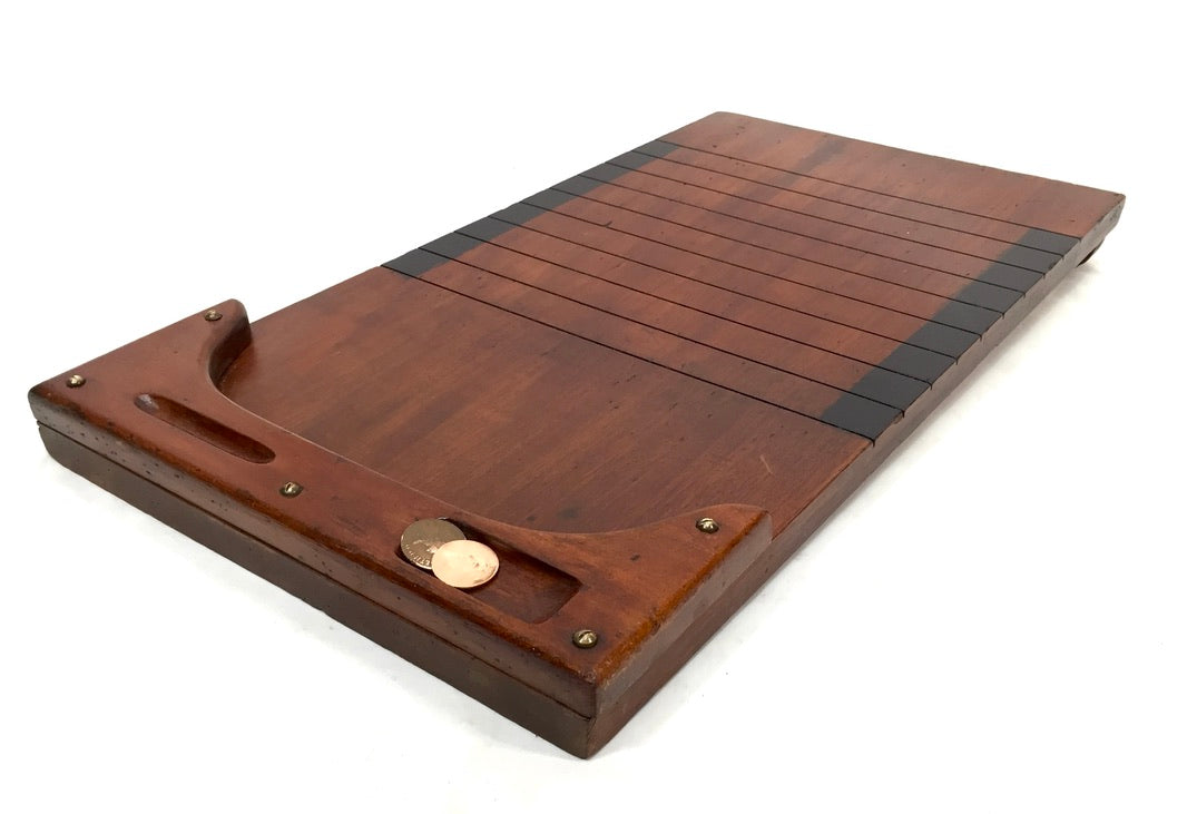 Vintage Classic British Pub Bar Game "Shove ha'penny" Board / Penny Pusher Game