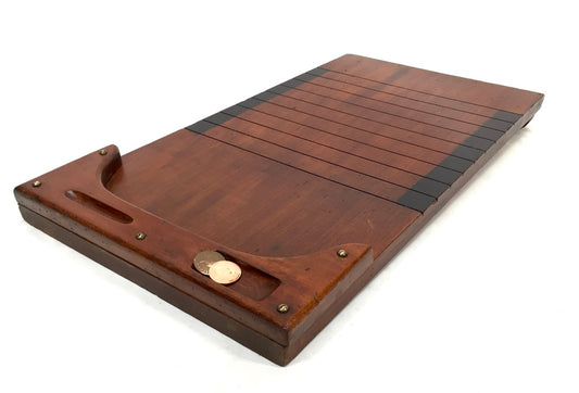 Vintage Classic British Pub Bar Game "Shove ha'penny" Board / Penny Pusher Game